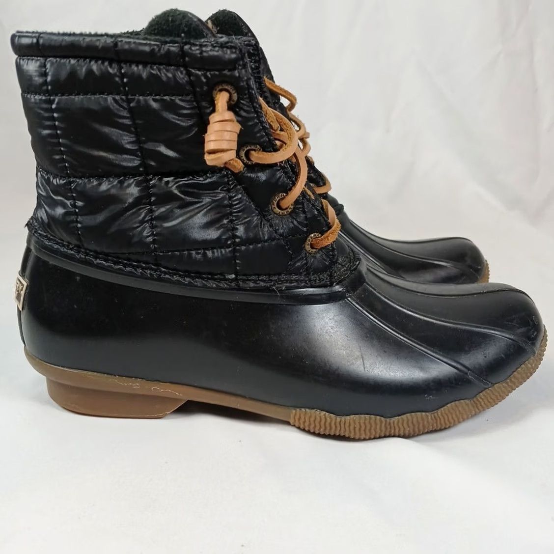 Sperry Sperry Saltwater Quilted Duck Boots Women’s Size 6 Black Waterproof Ankle Boot Size US 6 / IT 36 - 5 Thumbnail