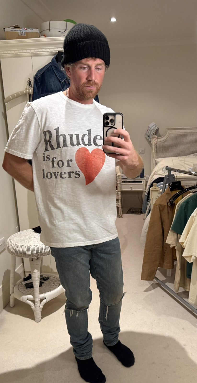 Rhude Rhude is for lovers logo white heart t shirt XL $380 Size US XL / EU 56 / 4 - 3 Thumbnail