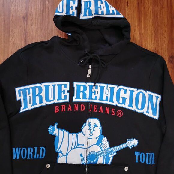 True Religion True Religion Raw Exaggerated Icon Zipper Hoodie Sweatshirt Size US XXL / EU 58 / 5 - 1 Thumbnail