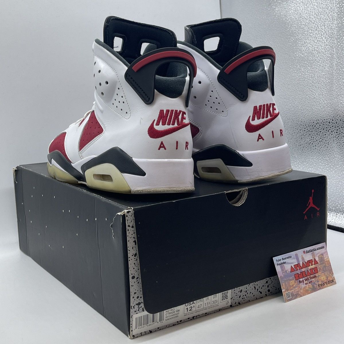 Jordan Brand Air jordan 6 carmine Size US 12.5 / EU 45-46 - 4 Thumbnail