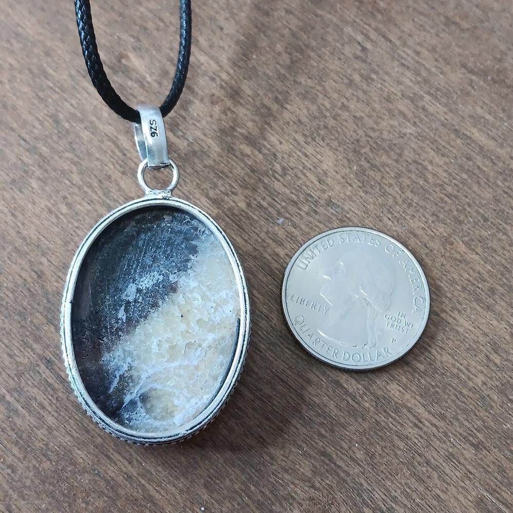 Designer Dragon Septarian gemstone pendant necklace Size ONE SIZE - 2 Thumbnail