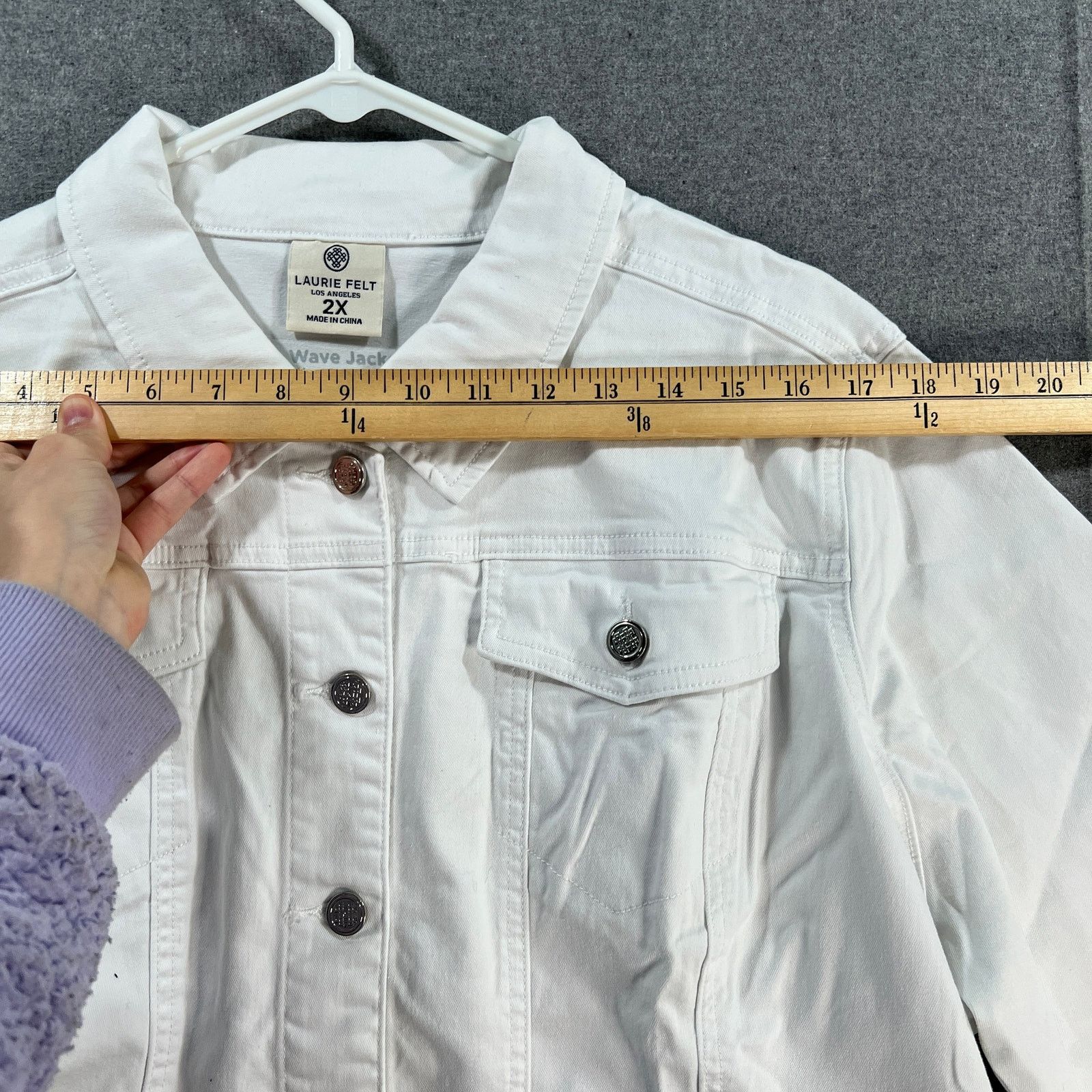Other Lauire Felt Wave Denim Jacket with Embroidery Size2X White Size XXL / US 16-18 / IT 52-54 - 7 Thumbnail