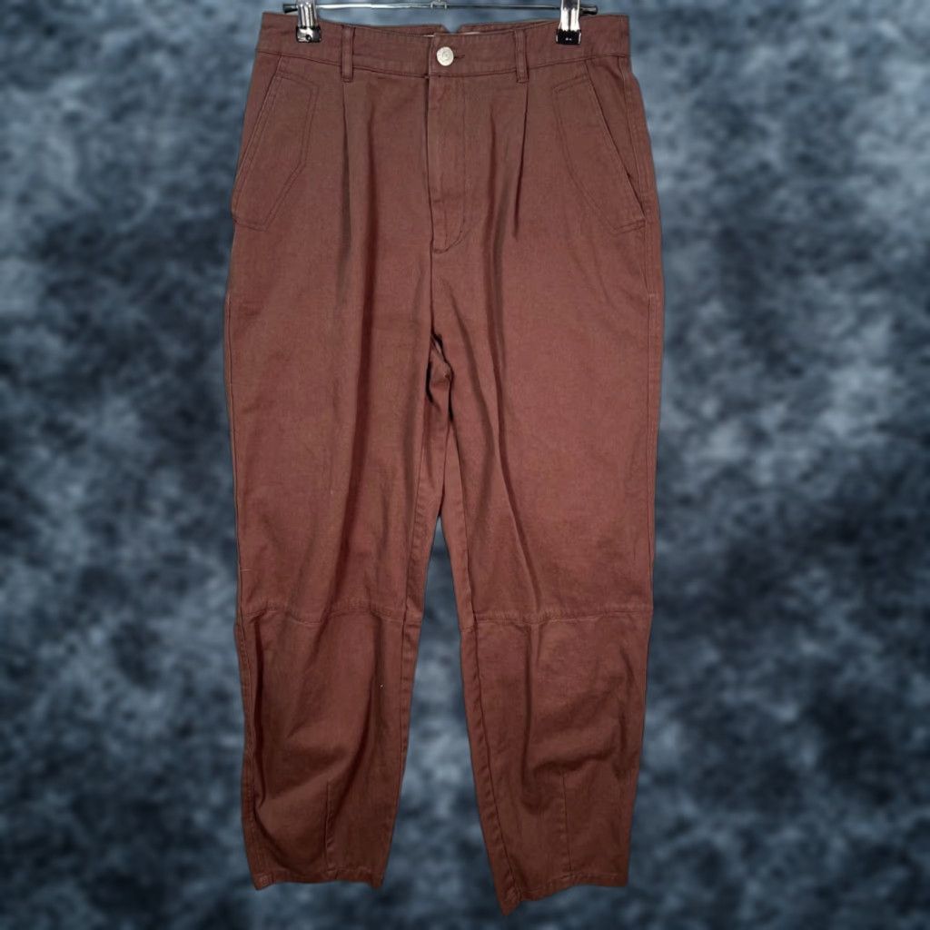 Vintage NA-KD Womens Brown Pleated High Waist Tapered Leg Utility Pants Shirt? (Note: Original title provided contains pants; adapt to best structure) Size 25" / US 0 / IT 36 - 1 Thumbnail