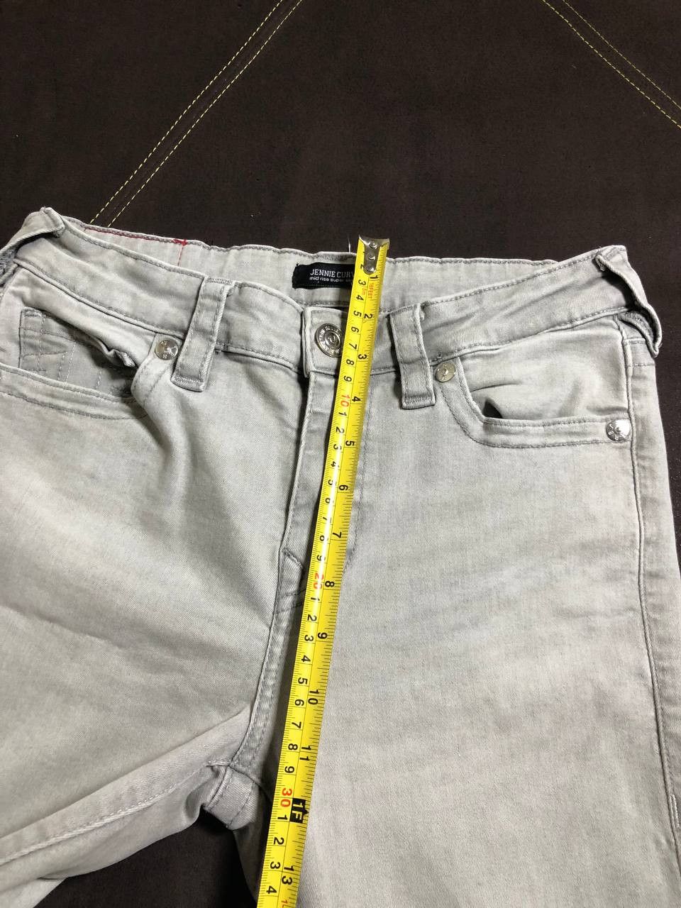 True Religion Women's True Religion Jennie Curvy Skinny Grey Jeans Size 28" / US 6 / IT 42 - 16 Thumbnail