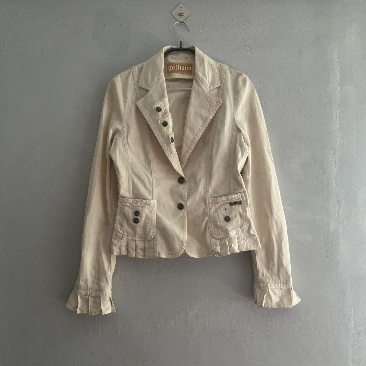 John Galliano Vintage John Galliano pleated ruffle jacket Size S / US 4 / IT 40 - 1 Thumbnail