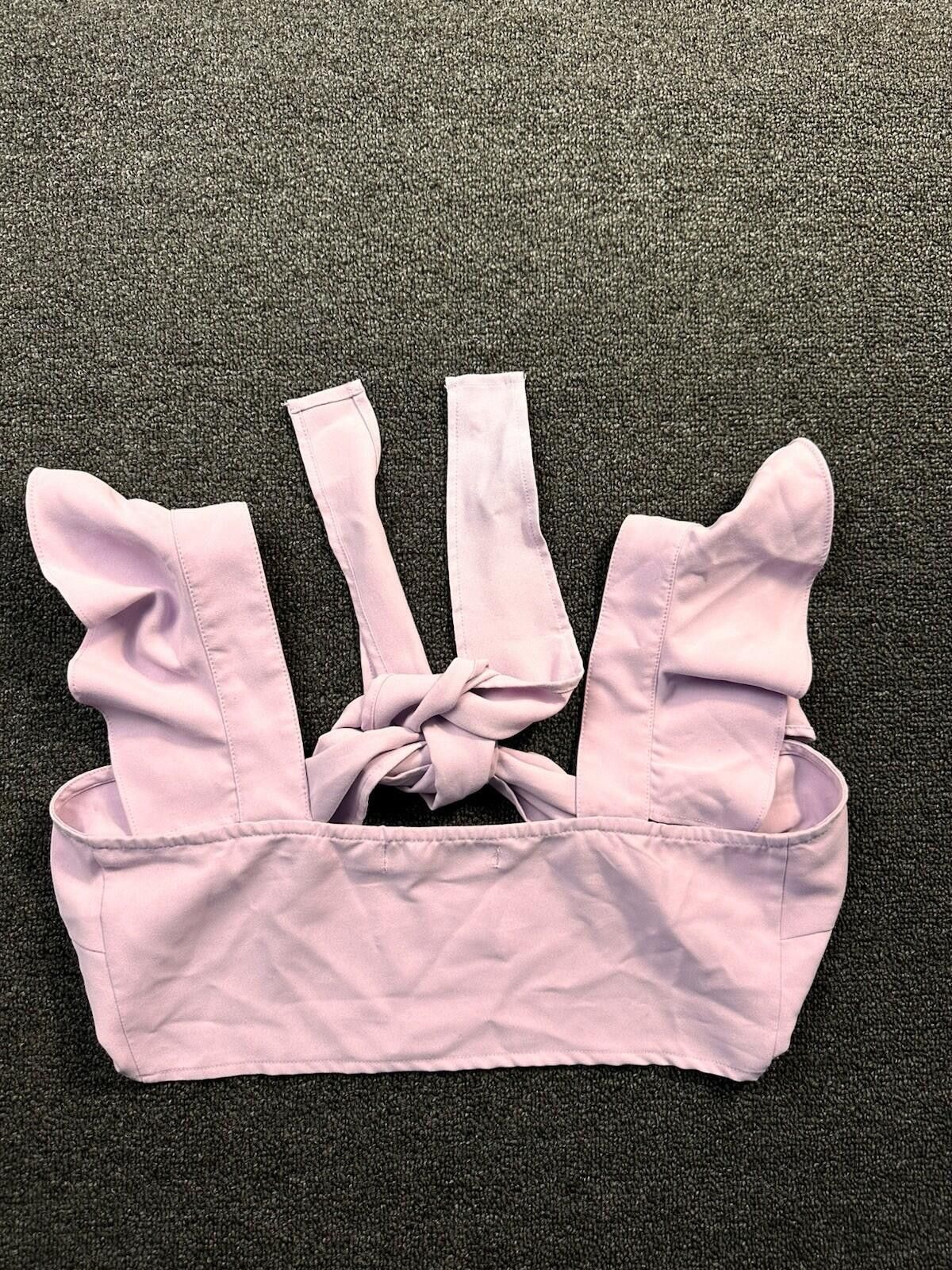 Other WHITE FOX Women's M Lavender Polyester Cropped Tie Strap Top Size M / US 6-8 / IT 42-44 - 1 Thumbnail