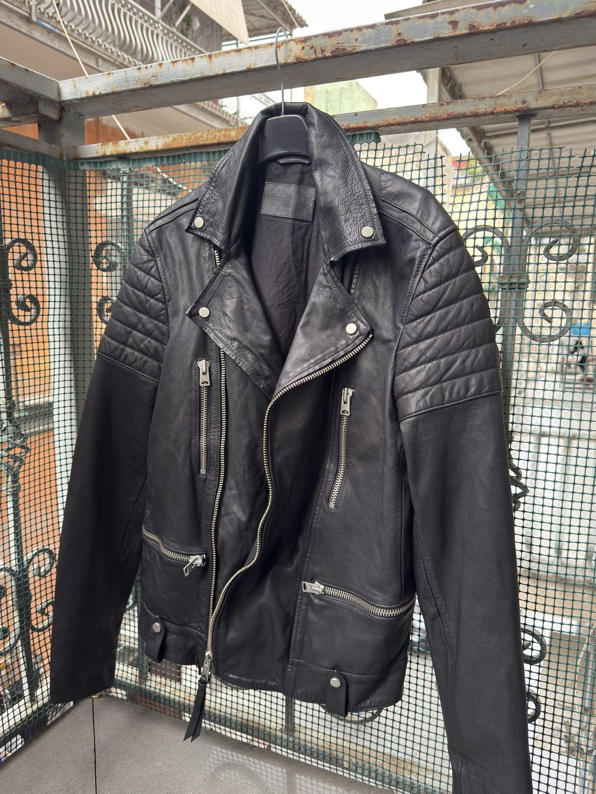 Allsaints AllSaints Lamb Leather Jacket Mens Small Black Bales Biker Size US S / EU 44-46 / 1 - 1 Thumbnail