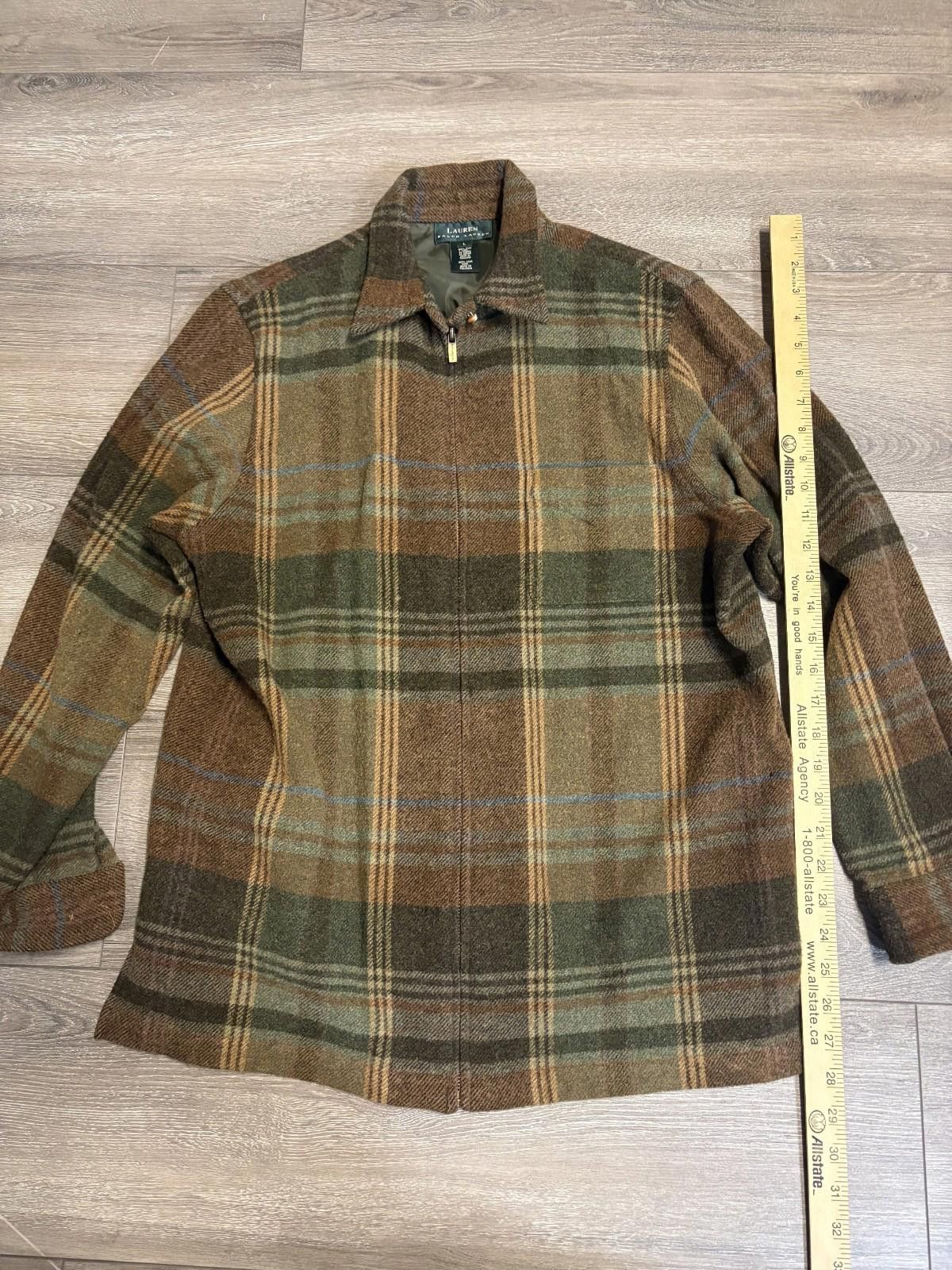 Lauren Ralph Lauren Ralph Lauren Full Zip Jacket 100% Wool Mens Large Plaid Size US L / EU 52-54 / 3 - 3 Thumbnail