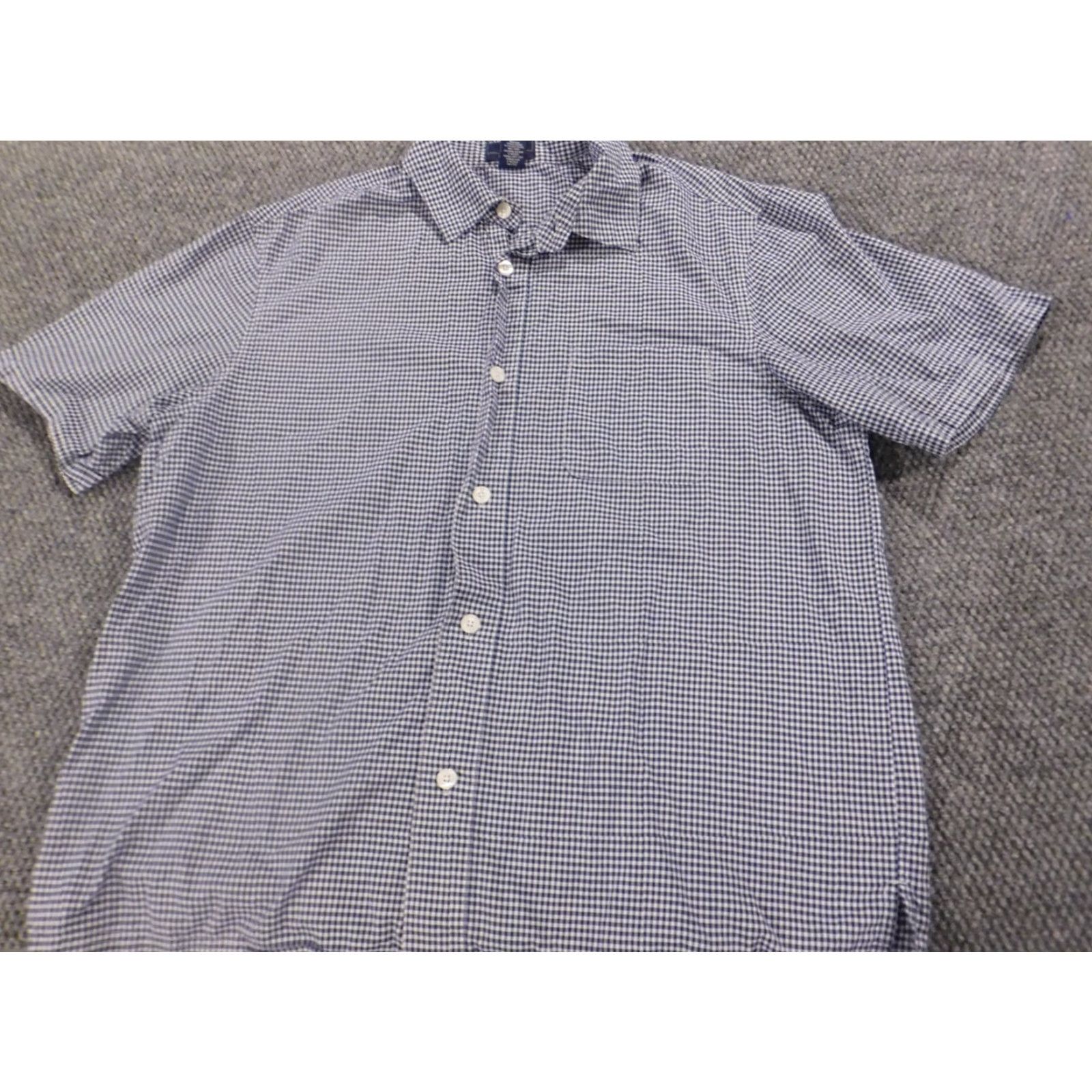 Vintage Saddlebred Shirt Large Mens Blue Plaid Knit Pajama Top Regular Sleepwear Button Down Size US L / EU 52-54 / 3 - 2 Thumbnail
