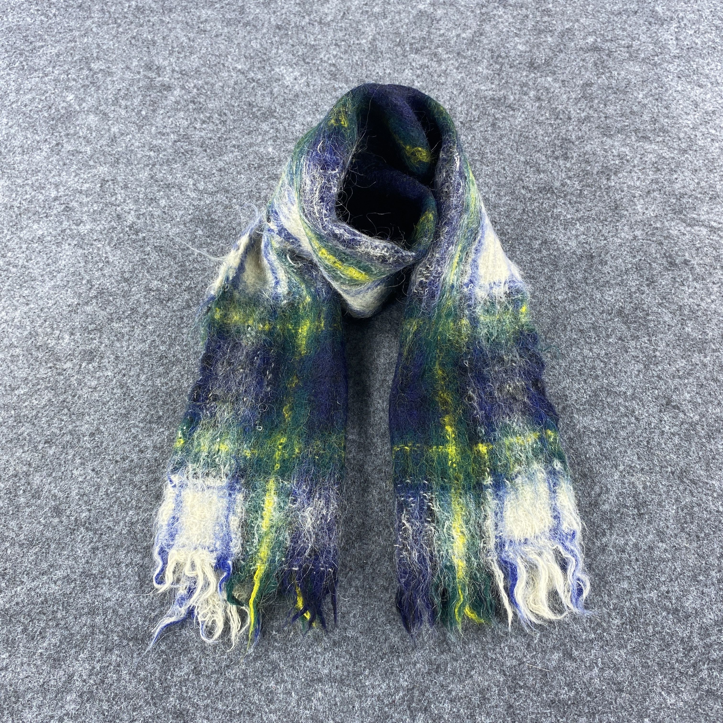 Vintage MOHAIR Scarf # Muffler # Neckwear # D464 Size ONE SIZE - 1 Thumbnail