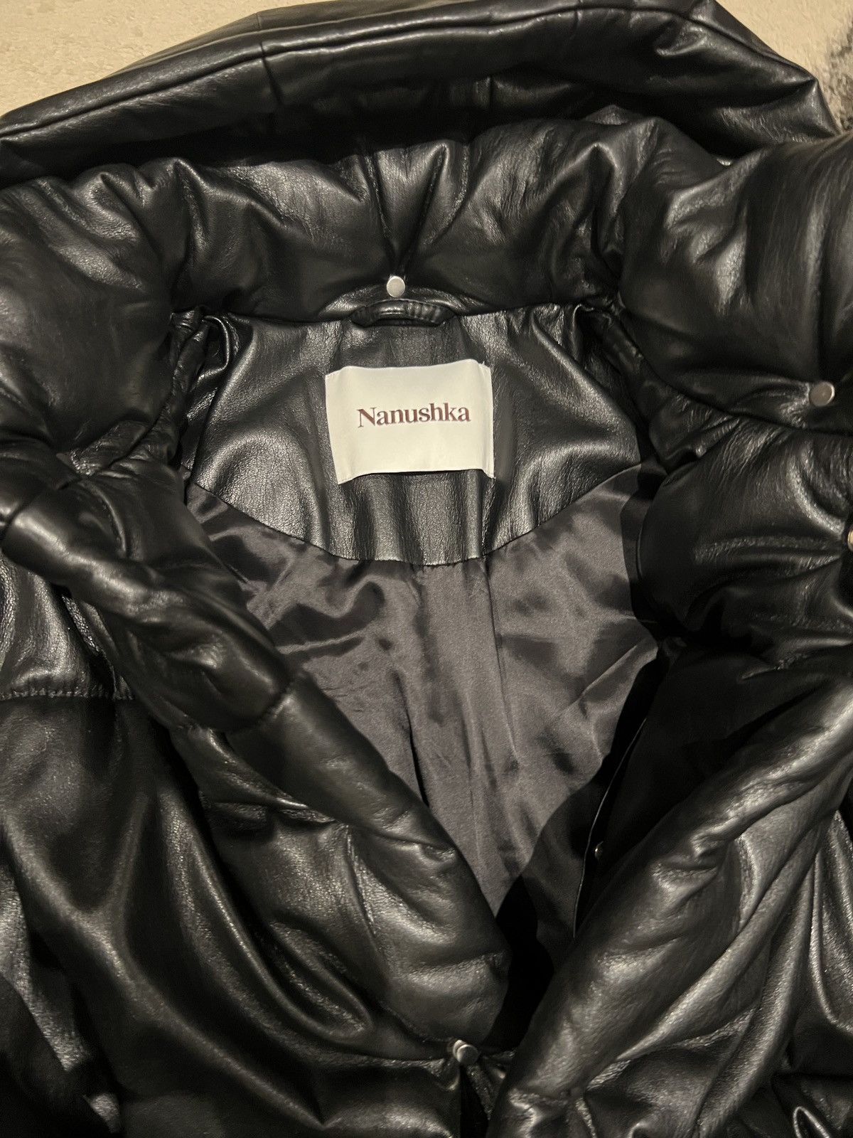 Nanushka Vegan Leather Quilted Puffer Jacket Size US M / EU 48-50 / 2 - 2 Thumbnail