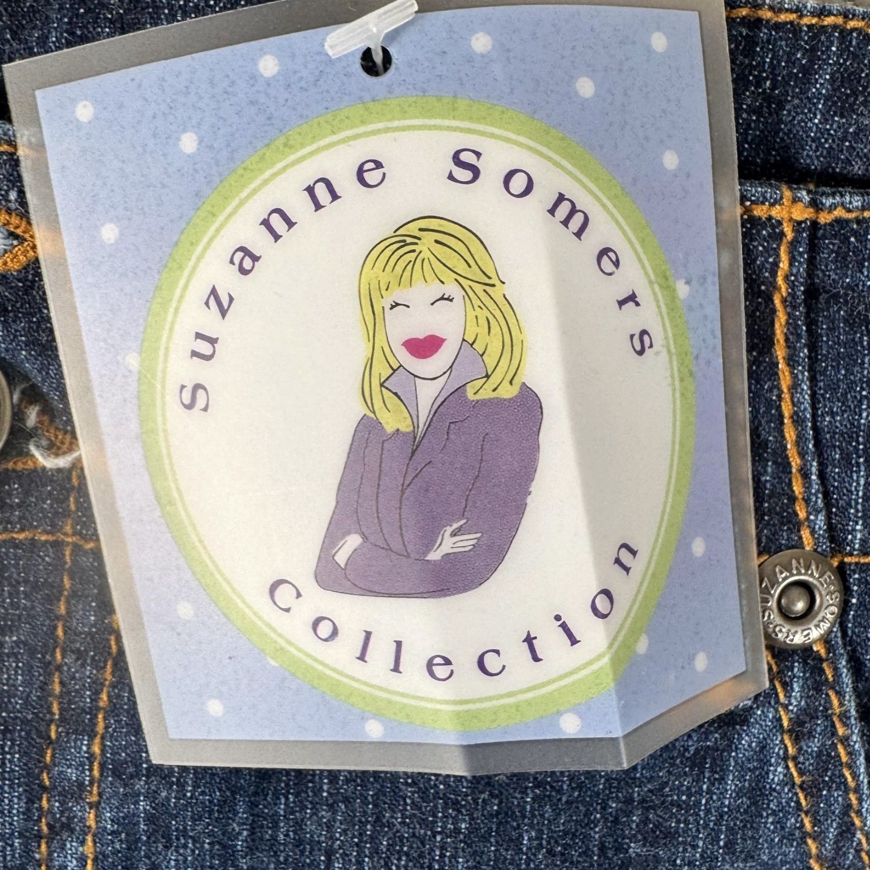 Vintage VINTAGE Suzanne Somers Collection Jeans Flare 10 Denim Mid Rise Women Blue Stretch Size 32" / US 10 / IT 46 - 2 Thumbnail