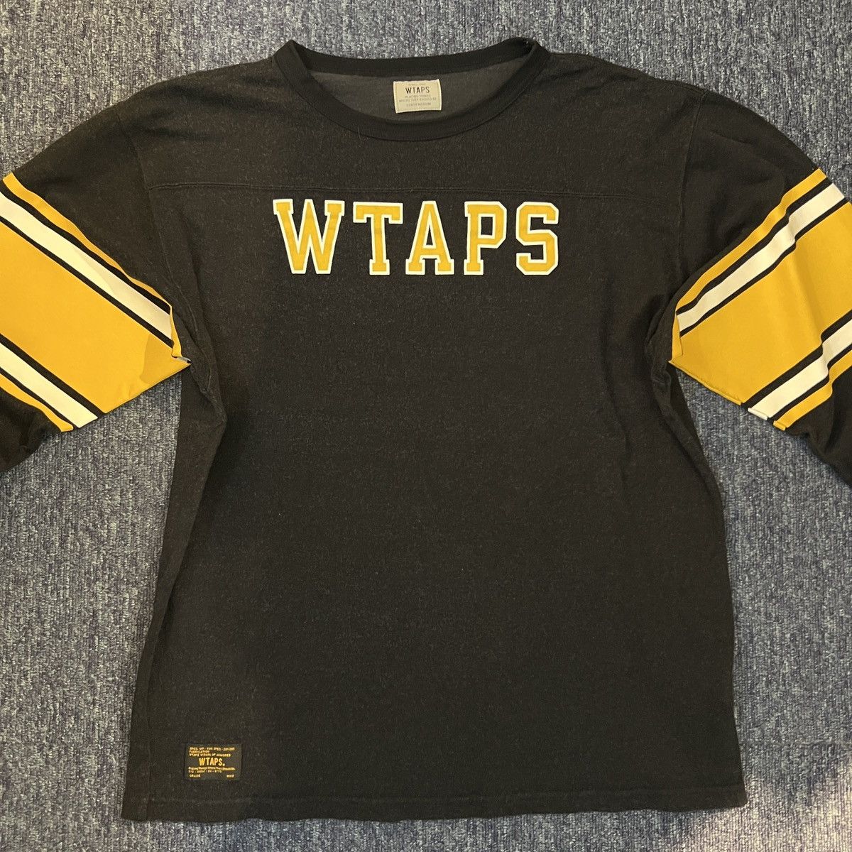 Wtaps Vintage 00s WTAPS Football Long Sleeve Tee Black Size US M / EU 48-50 / 2 - 1 Thumbnail
