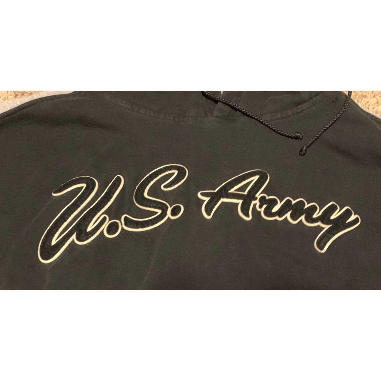 Logo 7 US Army Hoodie Logo Sz 2XL Pullover Black Mens Size US XXL / EU 58 / 5 - 2 Thumbnail