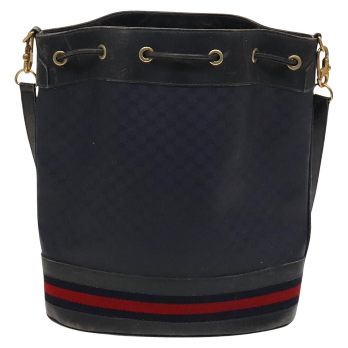 Gucci GUCCI Micro GG Supreme Sherry Line Shoulder Bag Pvc Navy Size ONE SIZE - 3 Thumbnail