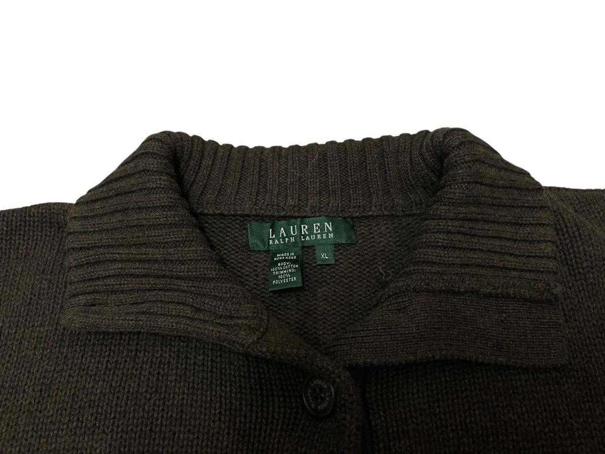 Lauren Ralph Lauren Lauren Ralph Lauren Olive Sweater w/ Elbow Patches Size XL / US 12-14 / IT 48-50 - 5 Thumbnail