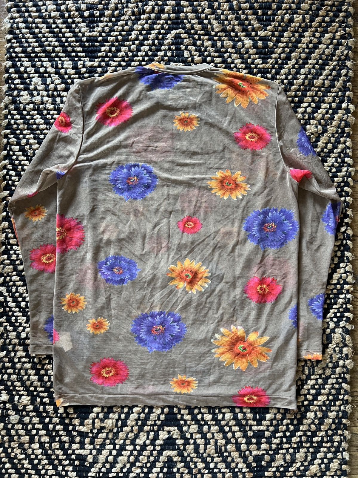 Yohji Yamamoto Yohji Yamamoto Pour Homme SS02 Floral Mesh Long Sleeve Shirt Size US M / EU 48-50 / 2 - 3 Thumbnail