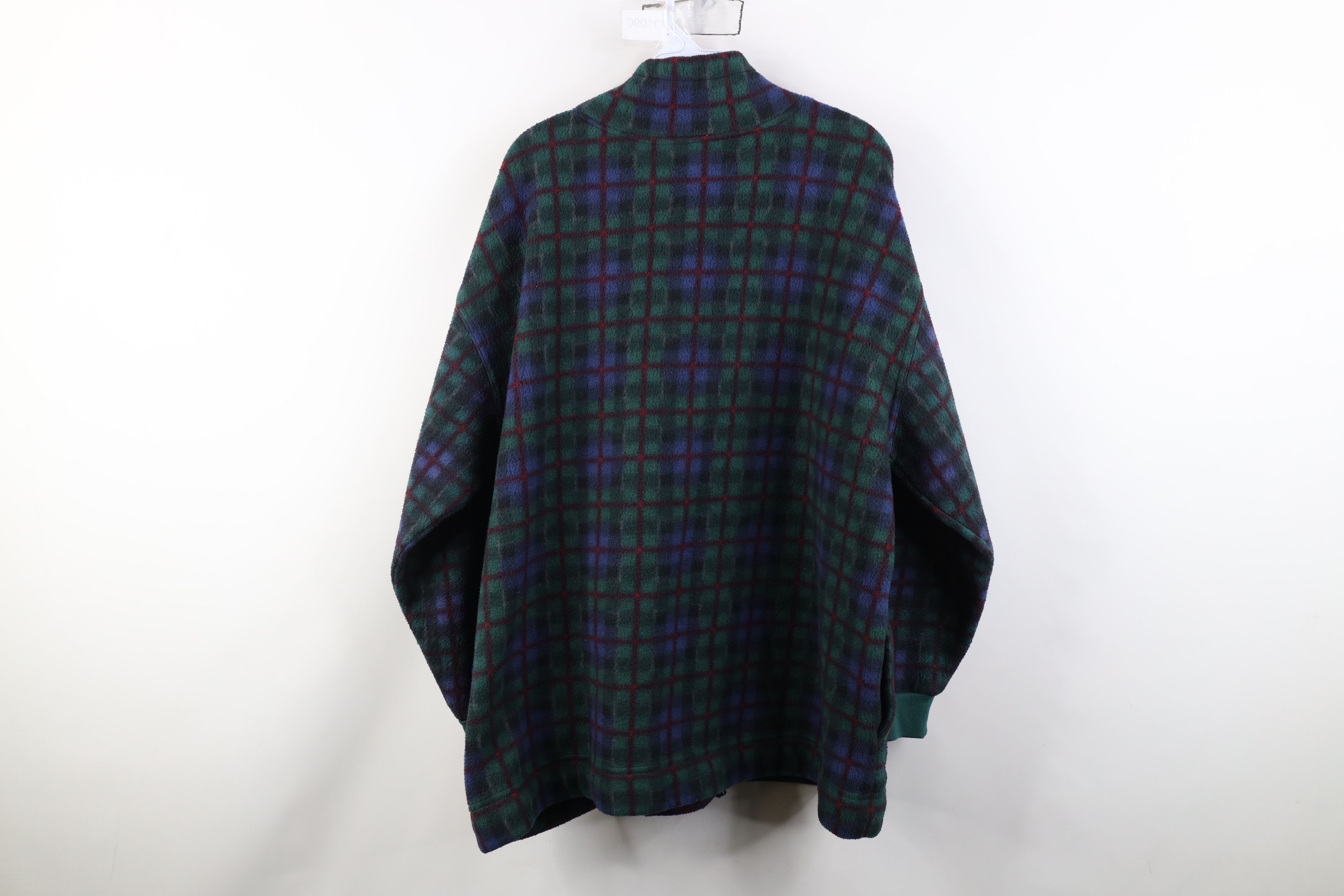 Vintage Vintage 90s Streetwear Fit Pullover Fleece Sweater Plaid Size L / US 10 / IT 46 - 10 Thumbnail