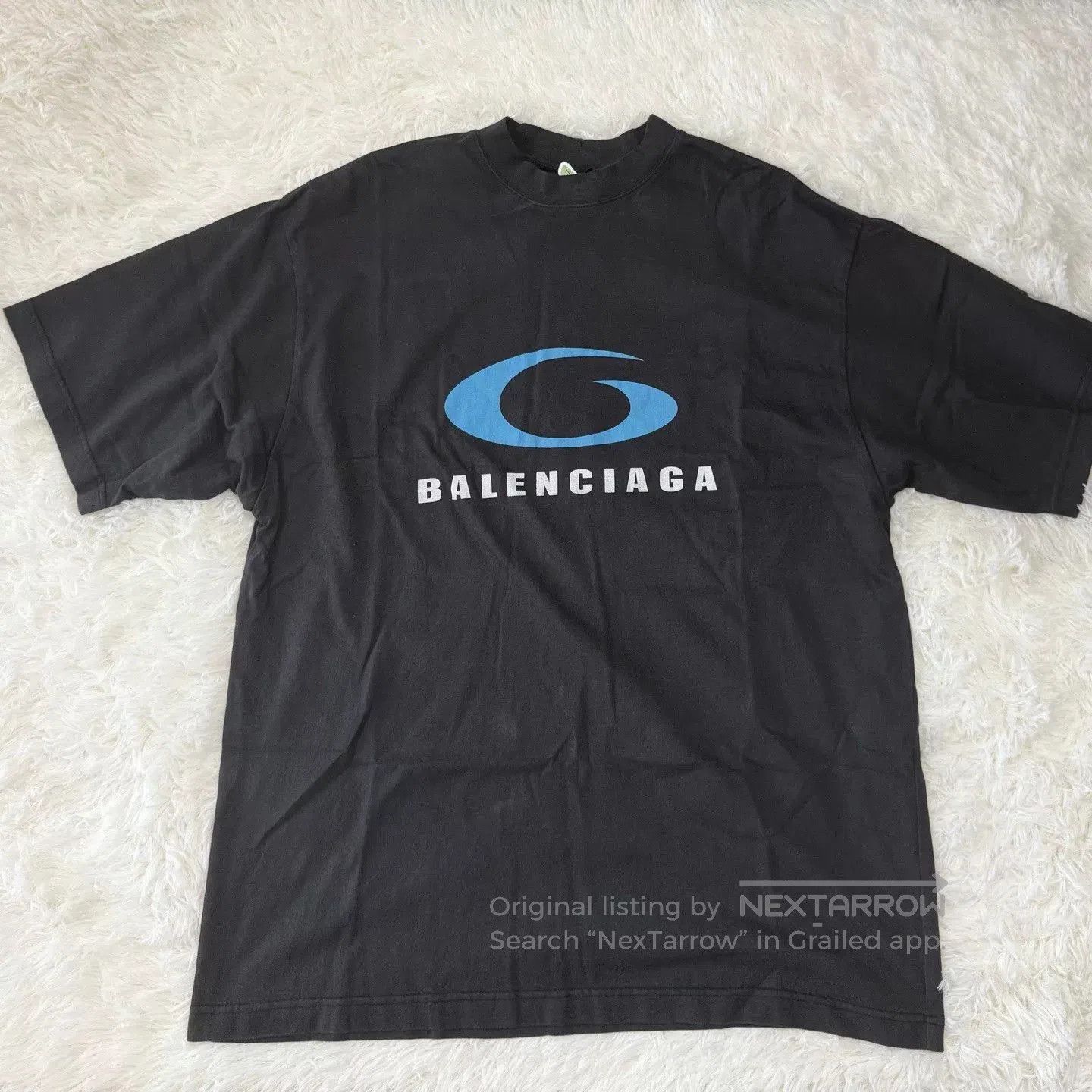 Balenciaga balenciaga ss24 blue logo short sleeve t. Size US L / EU 52-54 / 3 - 1 Thumbnail