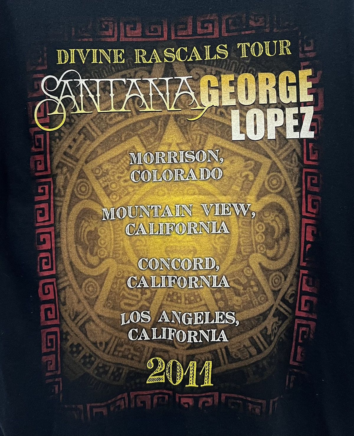 Band Tees × Vintage CARLOS SANTANA&GEORGE LOPEZ DIVINE RASCALS TOUR 2011 SHIRT Size US M / EU 48-50 / 2 - 4 Thumbnail