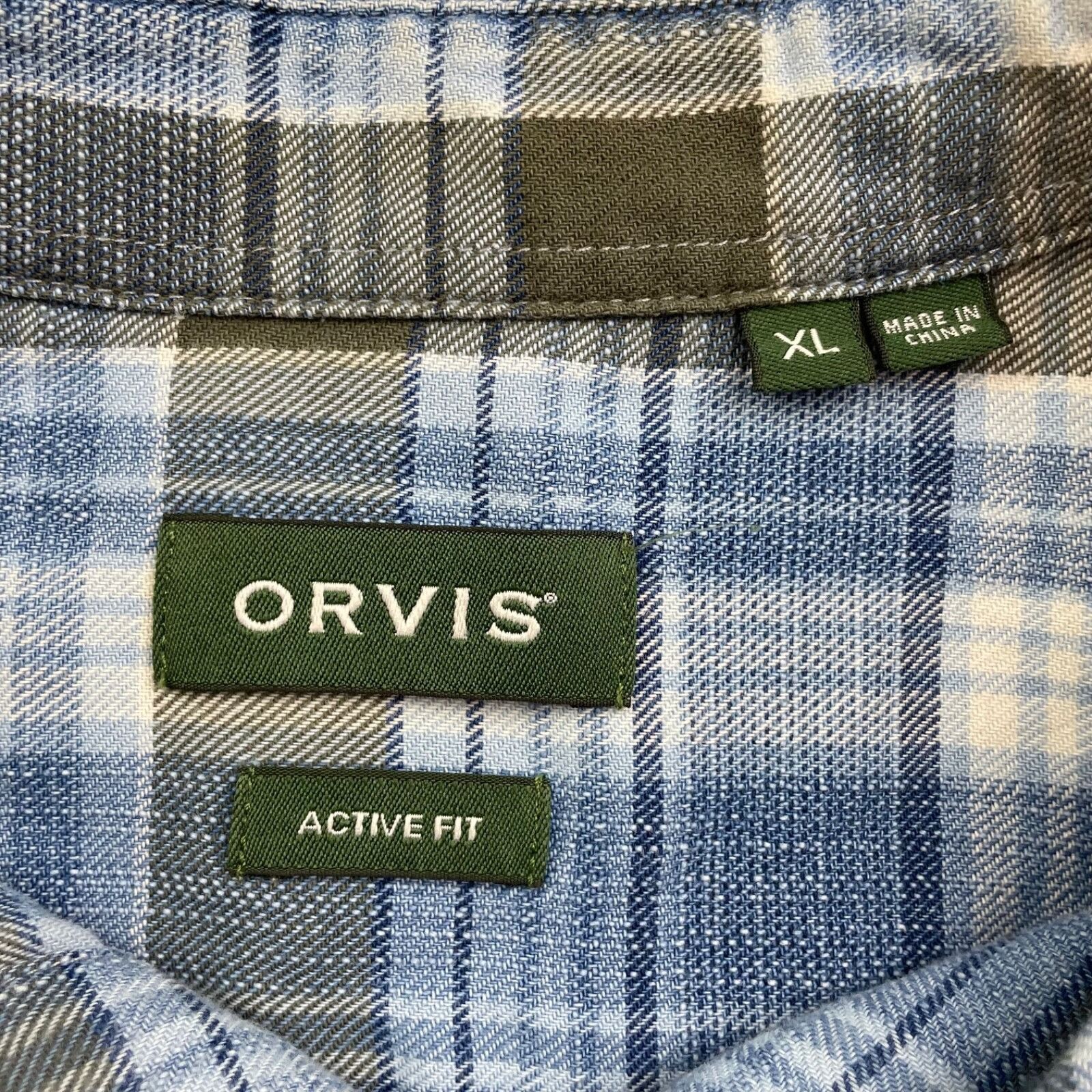 Orvis Orvis Men's 100% Cotton Active Fit L/S Work Shirt Indigo Blu Size US XL / EU 56 / 4 - 3 Thumbnail