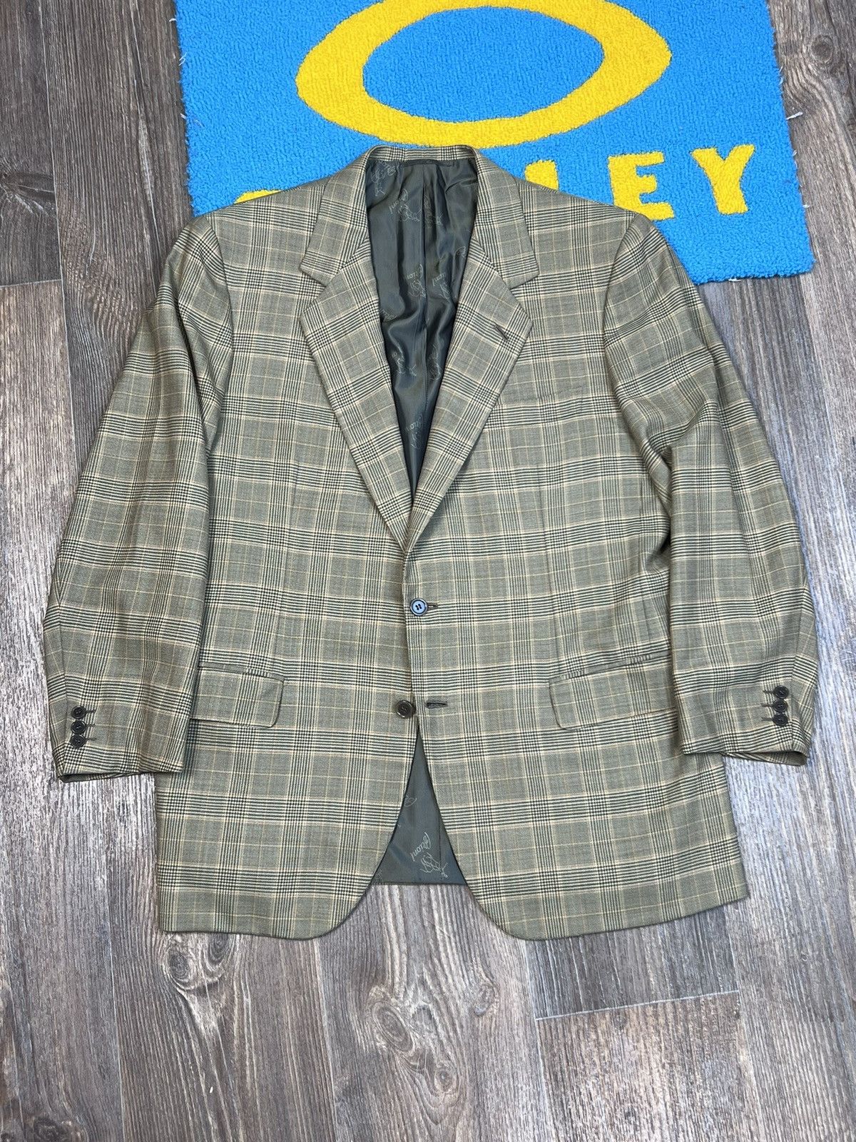 Brioni Brioni Parigi Wool Olive Check Blazer Two Buttons 52 Size 52S - 1 Thumbnail