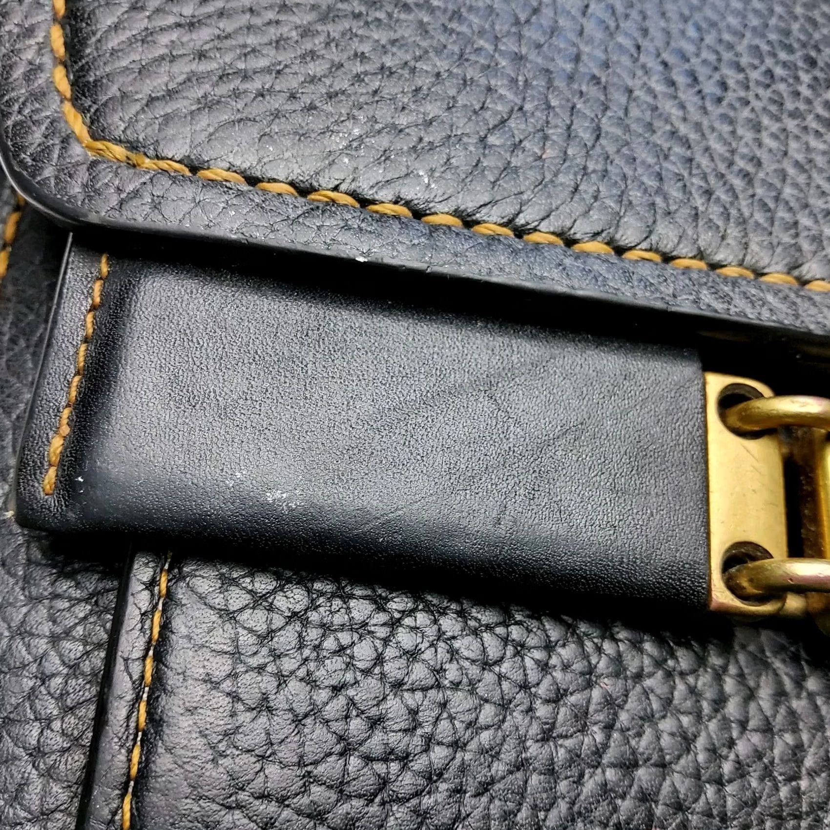 Coach Coach Troupe Crossbody Bag Purse - Black Leather Pebbled 16.5cm x 22cm Small Handbag Womens Vintage: No, 1941 Theme, Brass Hardware Size ONE SIZE - 6 Thumbnail