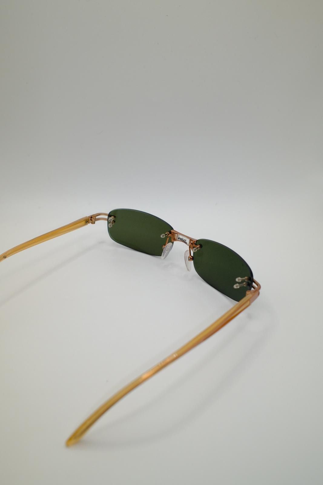 Jean Paul Gaultier 90's Jean Paul Gaultier Titanium Rimless Green Tint Sunglass Size ONE SIZE - 4 Thumbnail