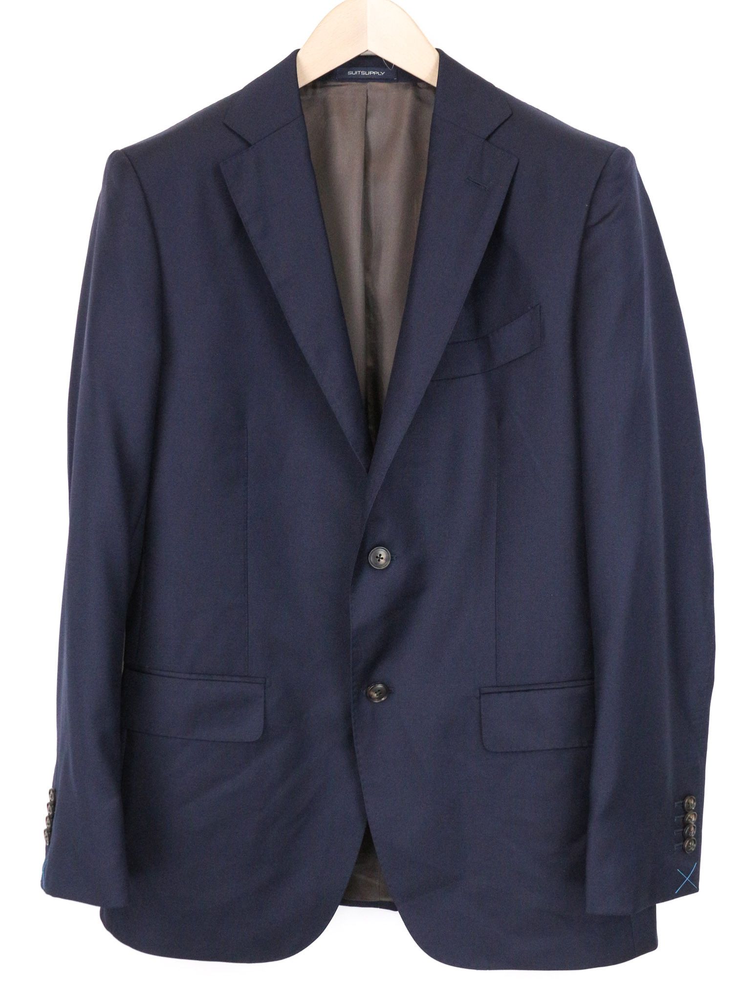 Suitsupply NAPOLI UK38R Blue Wool Lined Suit 75149 Size 38R - 2 Thumbnail