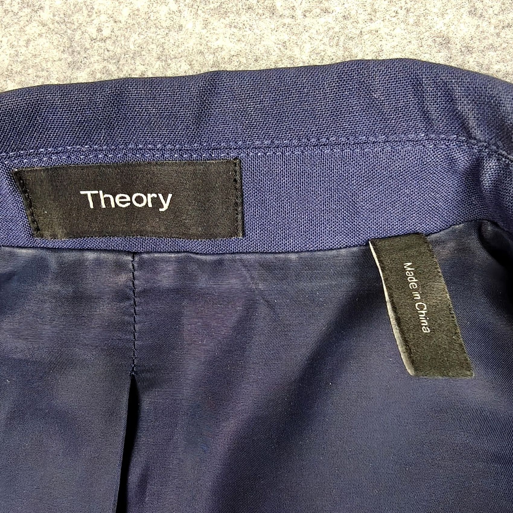 Theory Theory Blazer Womens 2 Blue Etiennette B Wool One Button Lined Jacket Workwear Size XS / US 0-2 / IT 36-38 - 4 Thumbnail