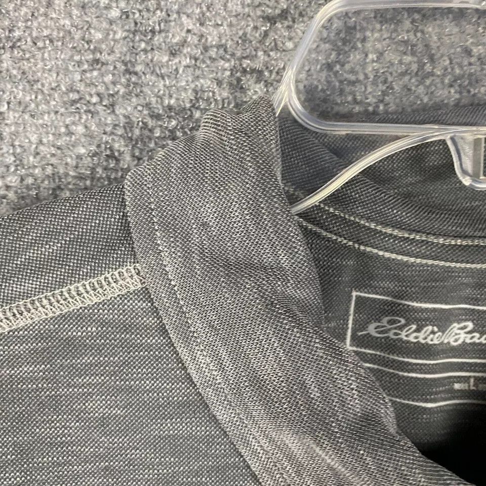 Eddie Bauer Eddie Bauer Polo Men's Large Active Gray Tencel Lyocell L Size US L / EU 52-54 / 3 - 7 Thumbnail