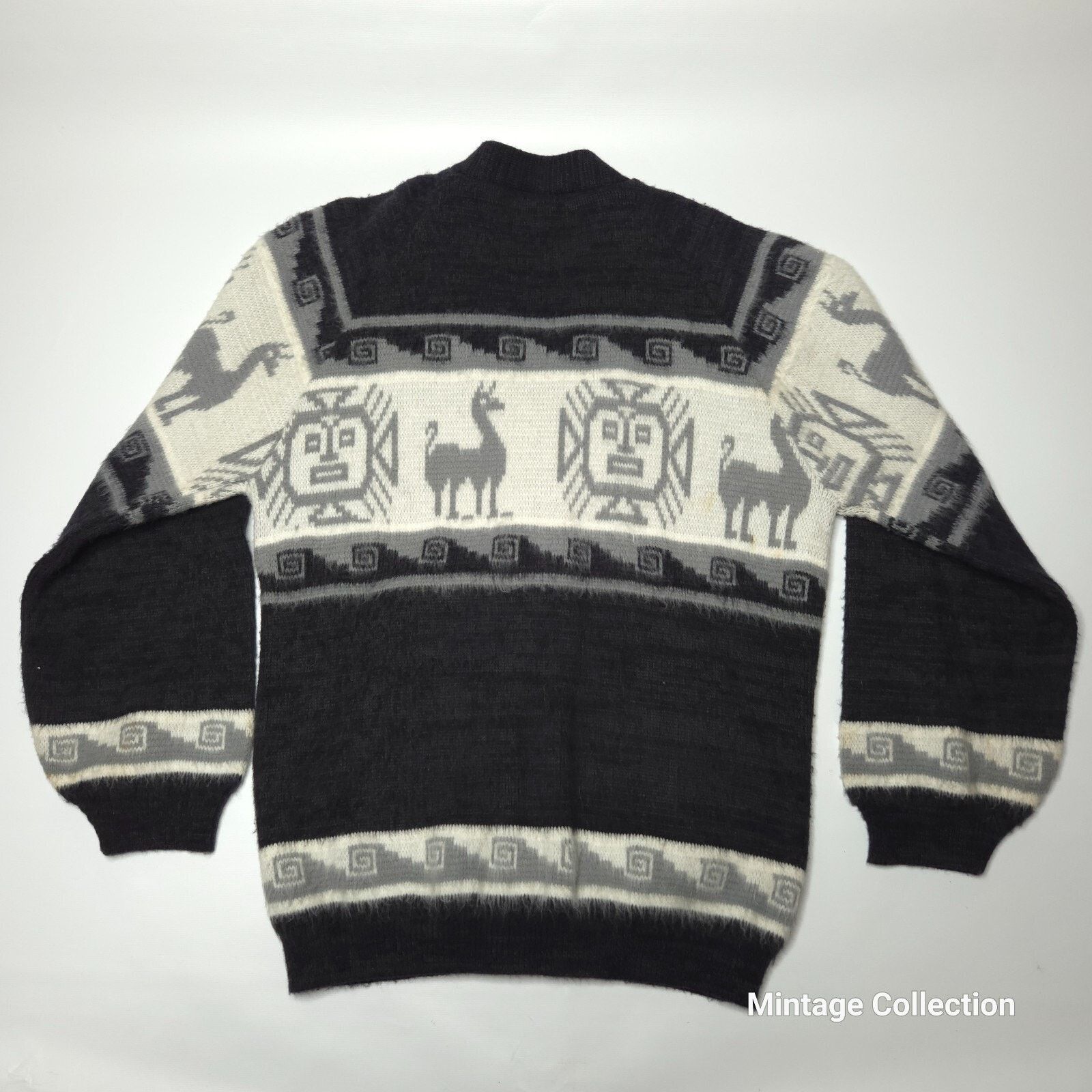 Other VINTAGE INCA ARTESANIAS WOVEN KNIT WOOL CARDIGAN SWEATSHIRT Size US M / EU 48-50 / 2 - 7 Thumbnail