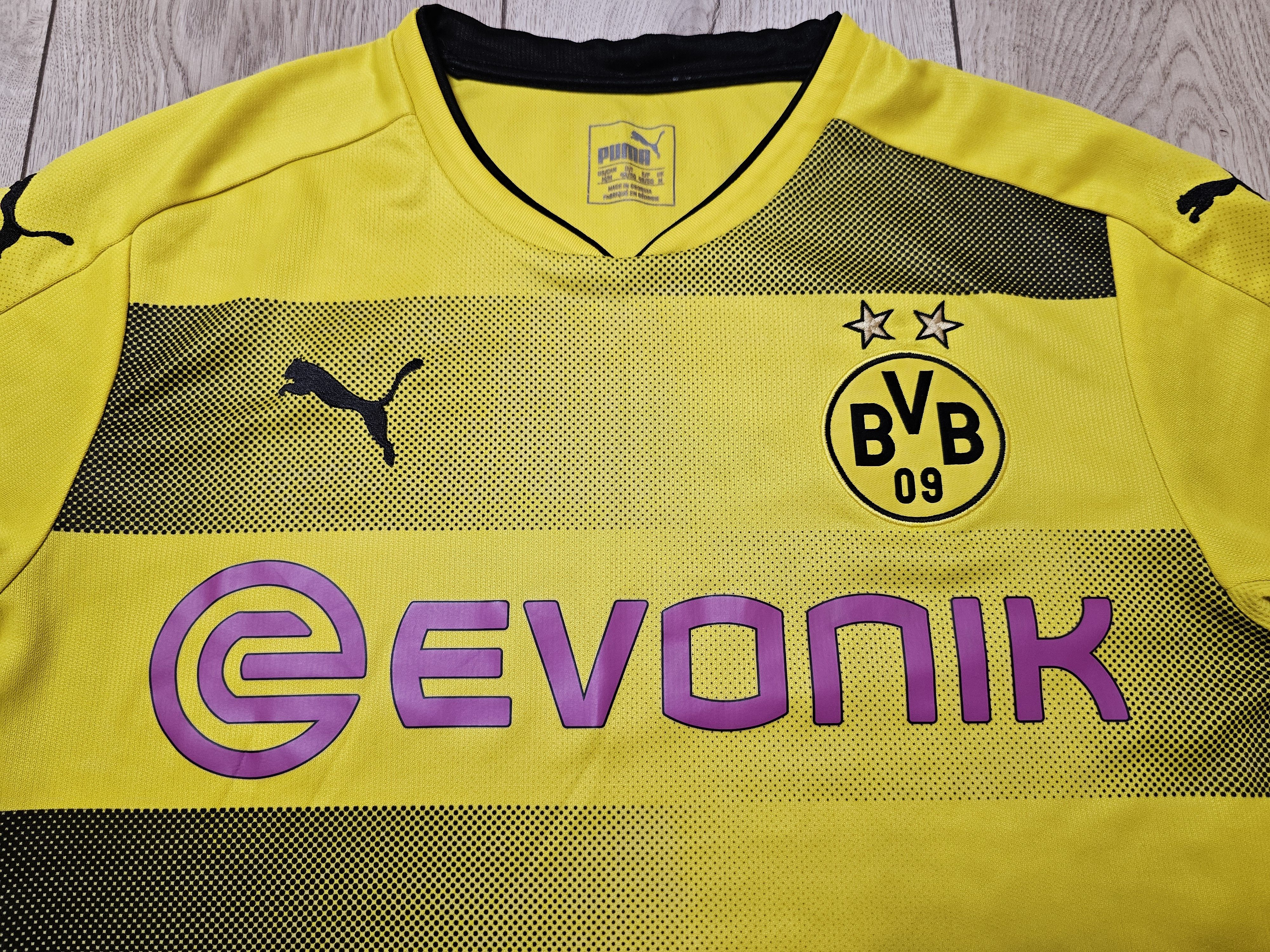 Puma BORUSSIA DORTMUND 2017 2018 HOME FOOTBALL SOCCER JERSEY Size US M / EU 48-50 / 2 - 3 Thumbnail