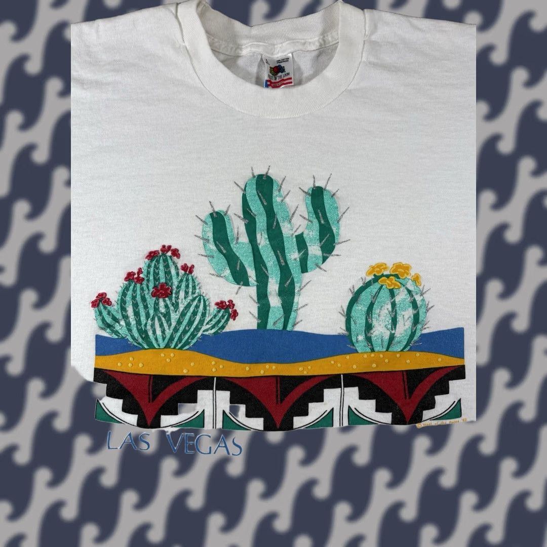 Fruit Of The Loom VINTAGE Fruit of the Loom T-Shirt Men West Of The Pecos USA Cowboy Western Single Stitch White Large Size US L / EU 52-54 / 3 - 1 Thumbnail