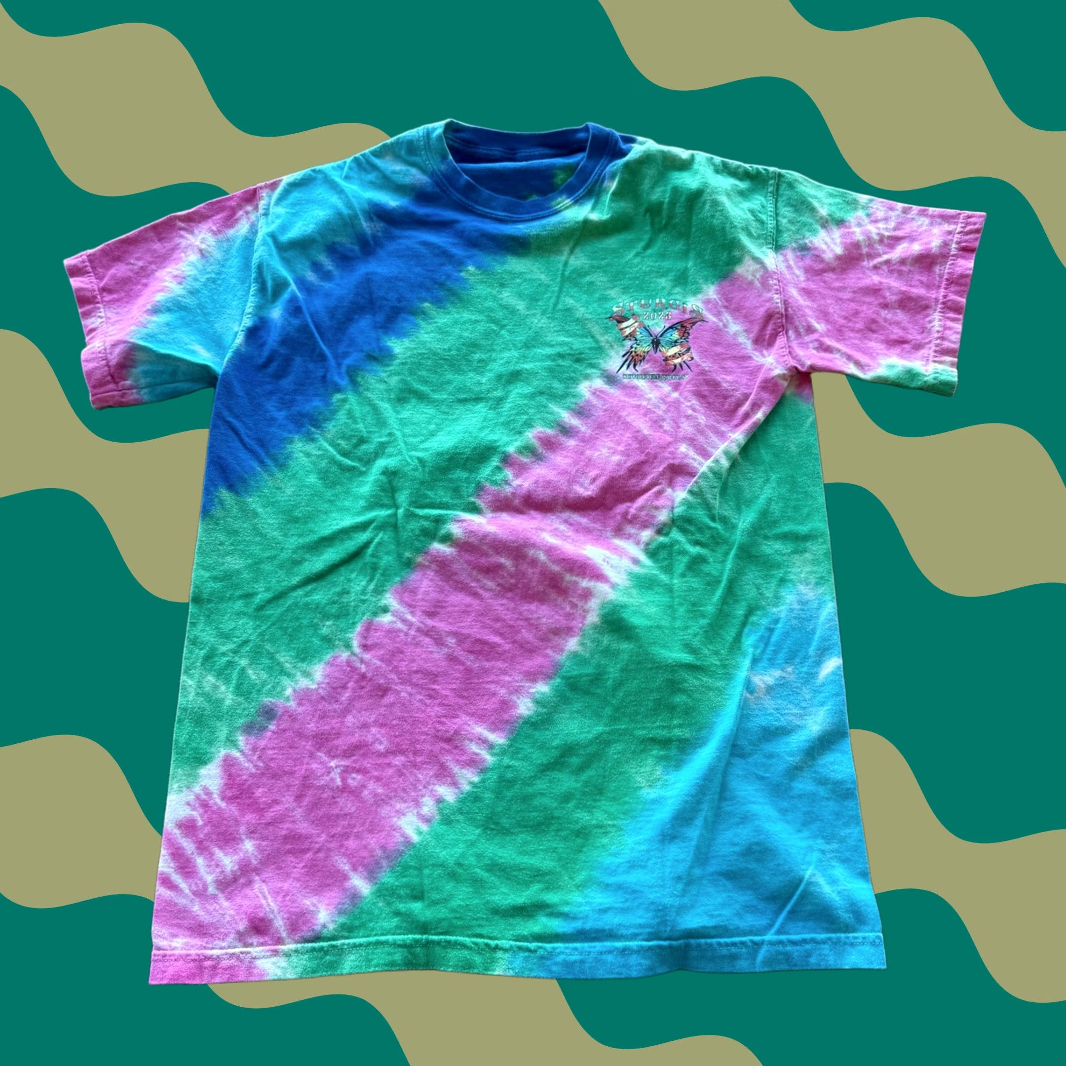 Vintage VINTAGE Sturgis Motorcycle Biker Rally Tie Dye Graphic Tee Mens M Black Size US M / EU 48-50 / 2 - 1 Thumbnail