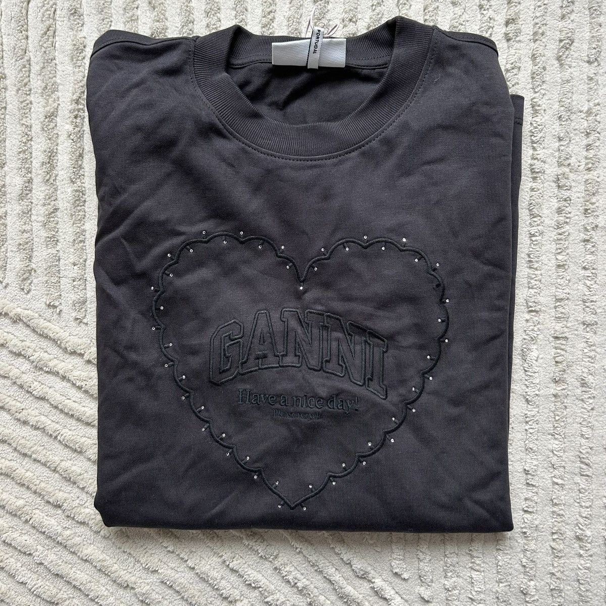 Ganni Ganni Embroidered T-shirt Size S / US 4 / IT 40 - 3 Thumbnail