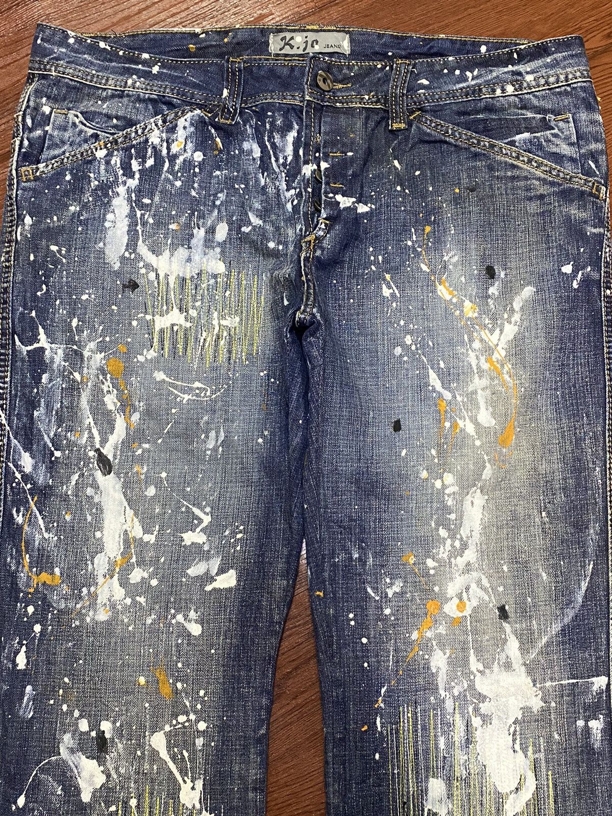Japanese Brand Vintage Japanese Brands Paint Splatter Jeans Size US 38 / EU 54 - 3 Thumbnail