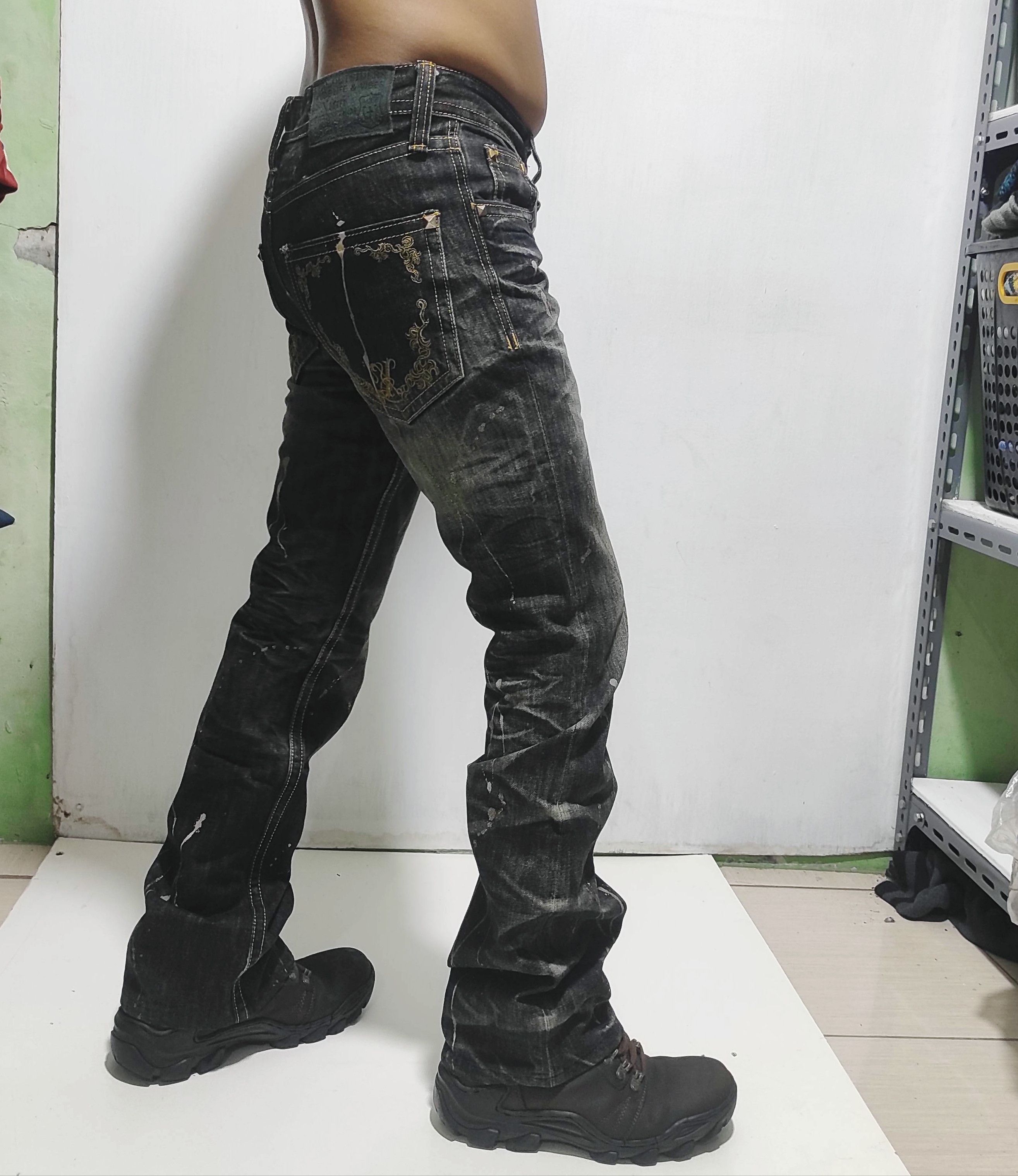Hysteric Glamour Flare Jeans XFRM Splash Low Rise Boot Cut Denim size 28 Size US 28 / EU 44 - 2 Thumbnail