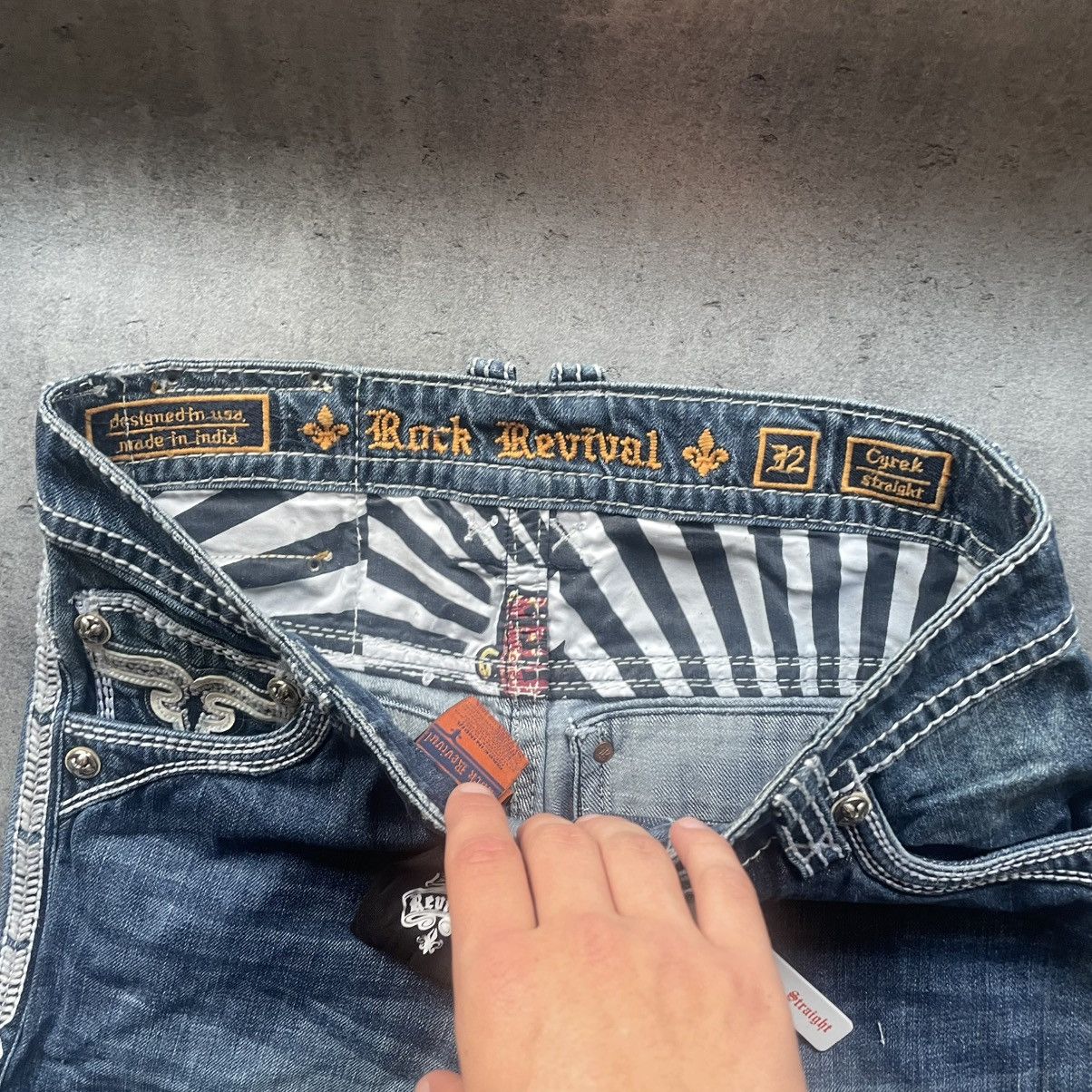 Rock Revival × Vintage NWT Rock Revival Cyrek Chrome Hearts Style Pants Size US 32 / EU 48 - 7 Thumbnail