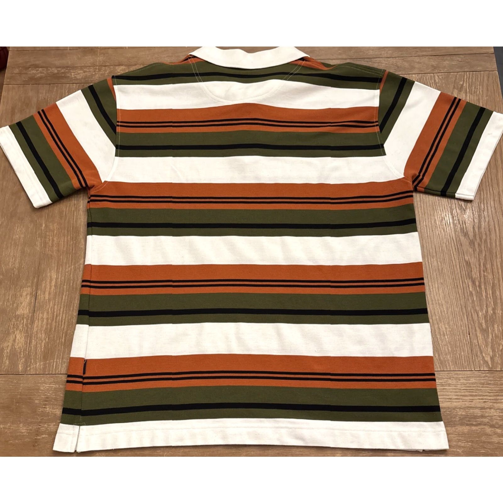 Karl Kani VINTAGE Karl Kani Polo Shirt Striped Brown Green 2XL Men Short Sleeve 90s Hip Hop Classic Mens Size US XXL / EU 58 / 5 - 6 Thumbnail