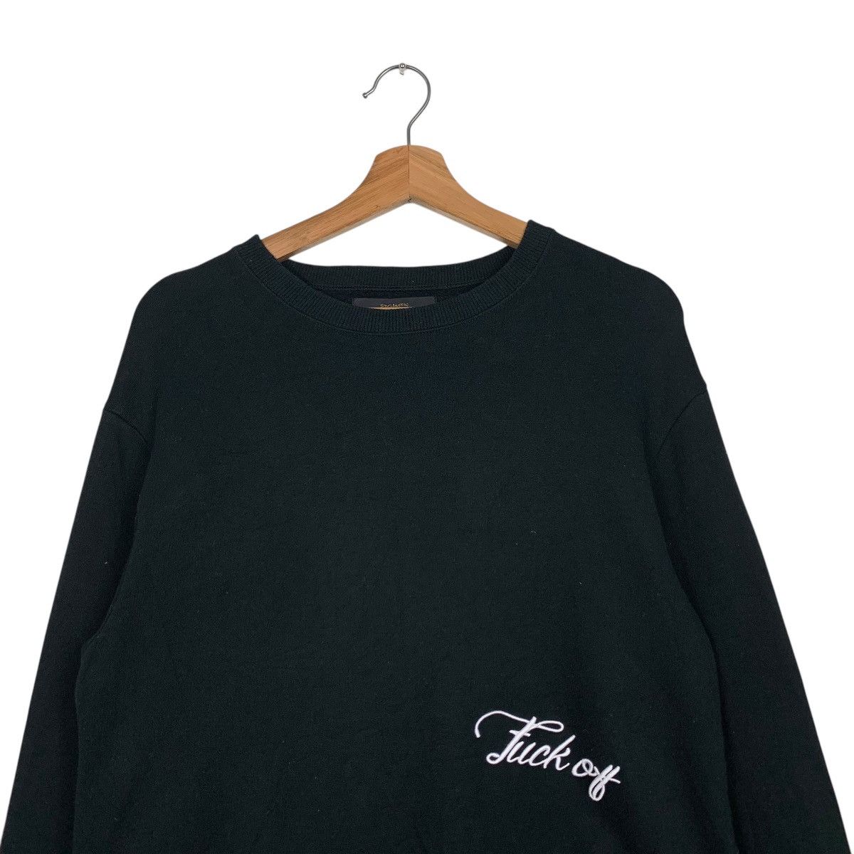 Japanese Brand STUD MUFFIN Fuck Off Logo Zip on Back Sweatshirt #1736-C77 Size US M / EU 48-50 / 2 - 5 Thumbnail