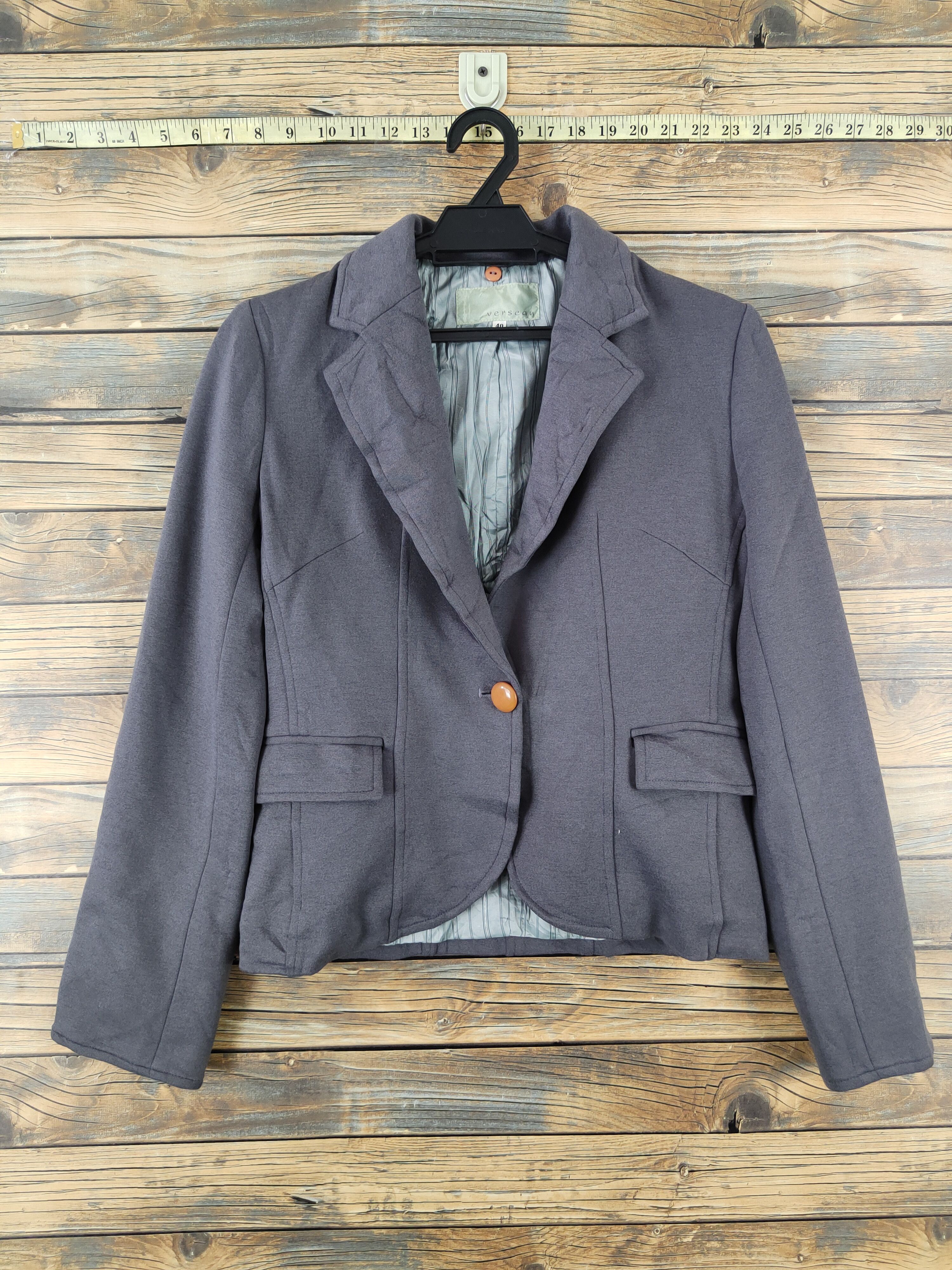 Japanese Brand × Vintage Versean Dark Gray Blazers Size S / US 4 / IT 40 - 1 Thumbnail