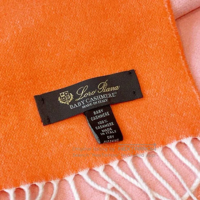 Loro Piana LORO PIANA size 185*45cm Two-Tone Pastel Pink Double-Sided Size ONE SIZE - 4 Thumbnail