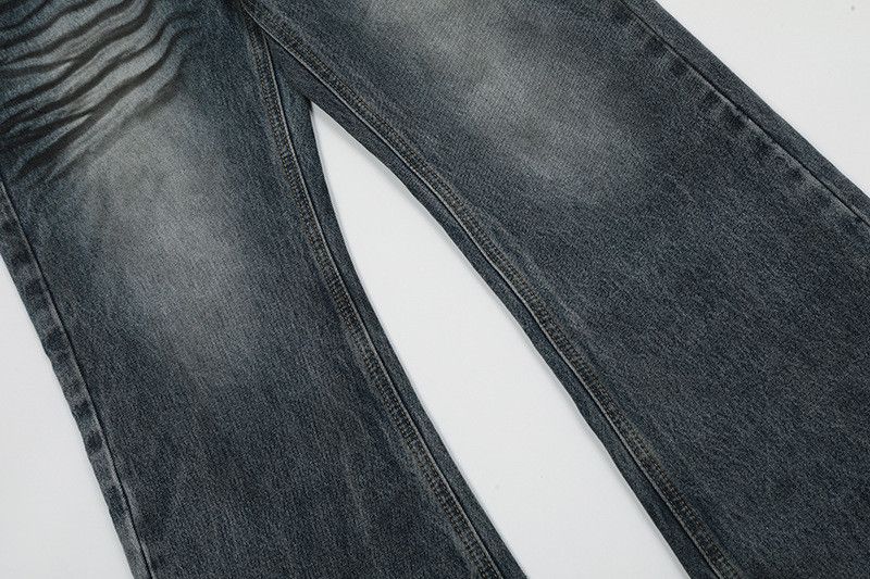 Vintage Washed distressed dirty dye straight leg flared jeans Size US 32 / EU 48 - 5 Thumbnail