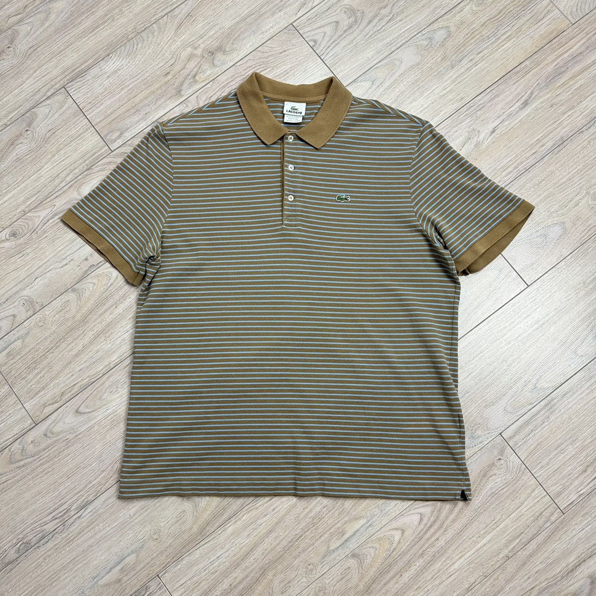 Other Vintage Lacoste Brown/Baby Blue Striped Polo T-Shirt Size US M / EU 48-50 / 2 - 1 Thumbnail