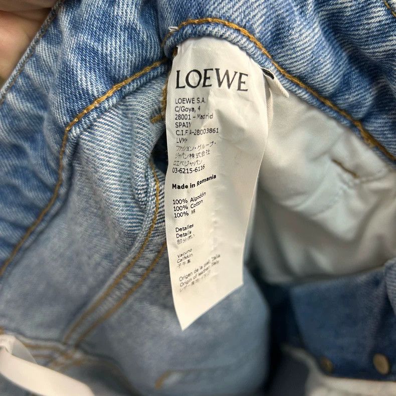 Loewe LOEWE Trousers with leather brand logo on the back Size 27" / US 4 / IT 40 - 4 Thumbnail