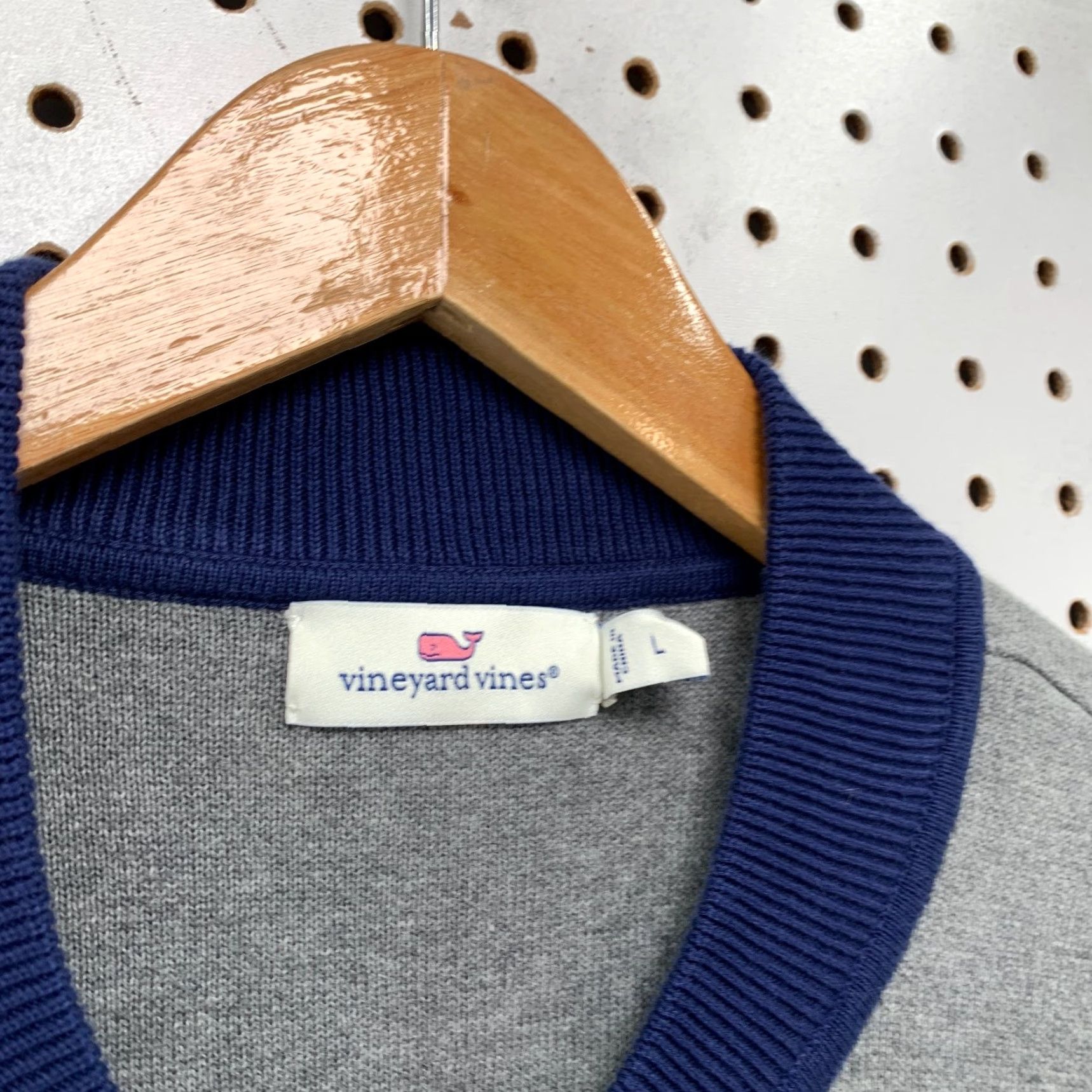 Vineyard Vines Vineyard Vines Zip Cardigan Sweater Womens Large Gray Blue Colorblock Preppy Size L / US 10 / IT 46 - 4 Thumbnail