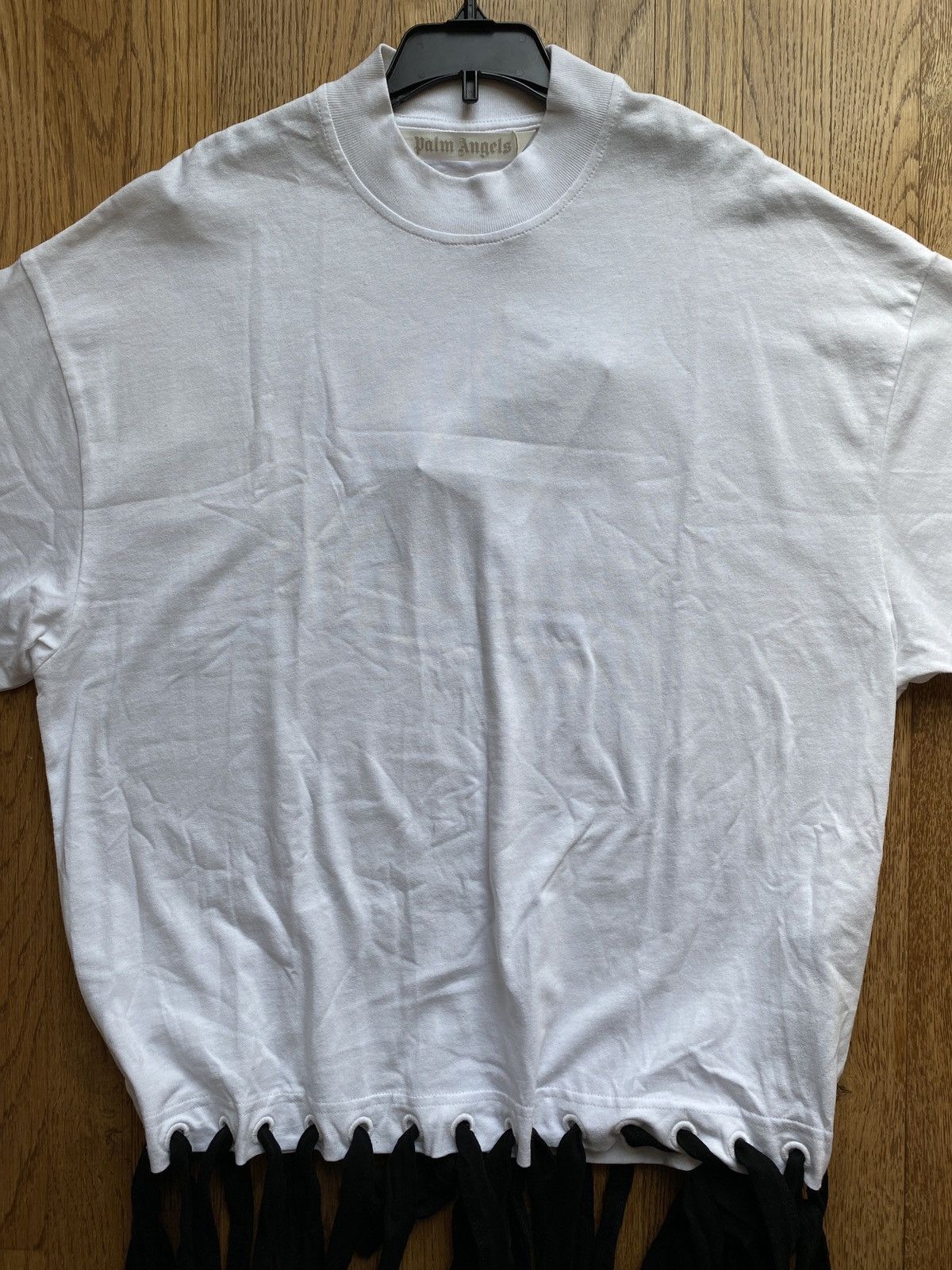 Palm Angels Palm Angels Oversized Neck Sleeve Logo Tee Size L / US 10 / IT 46 - 6 Thumbnail