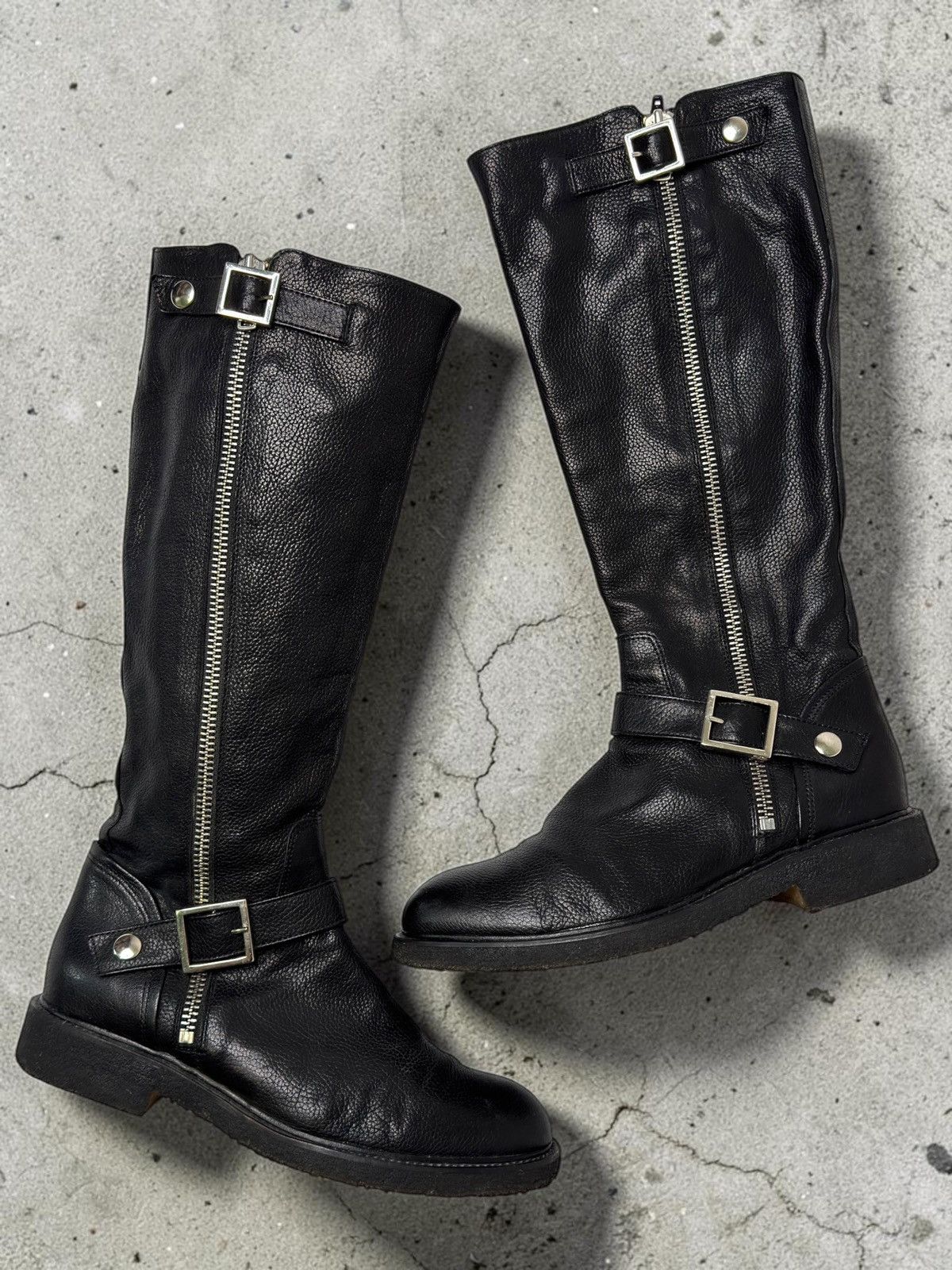 GOSTAR DE FUGA × Japanese Brand FUGA leather side zip biker boots
