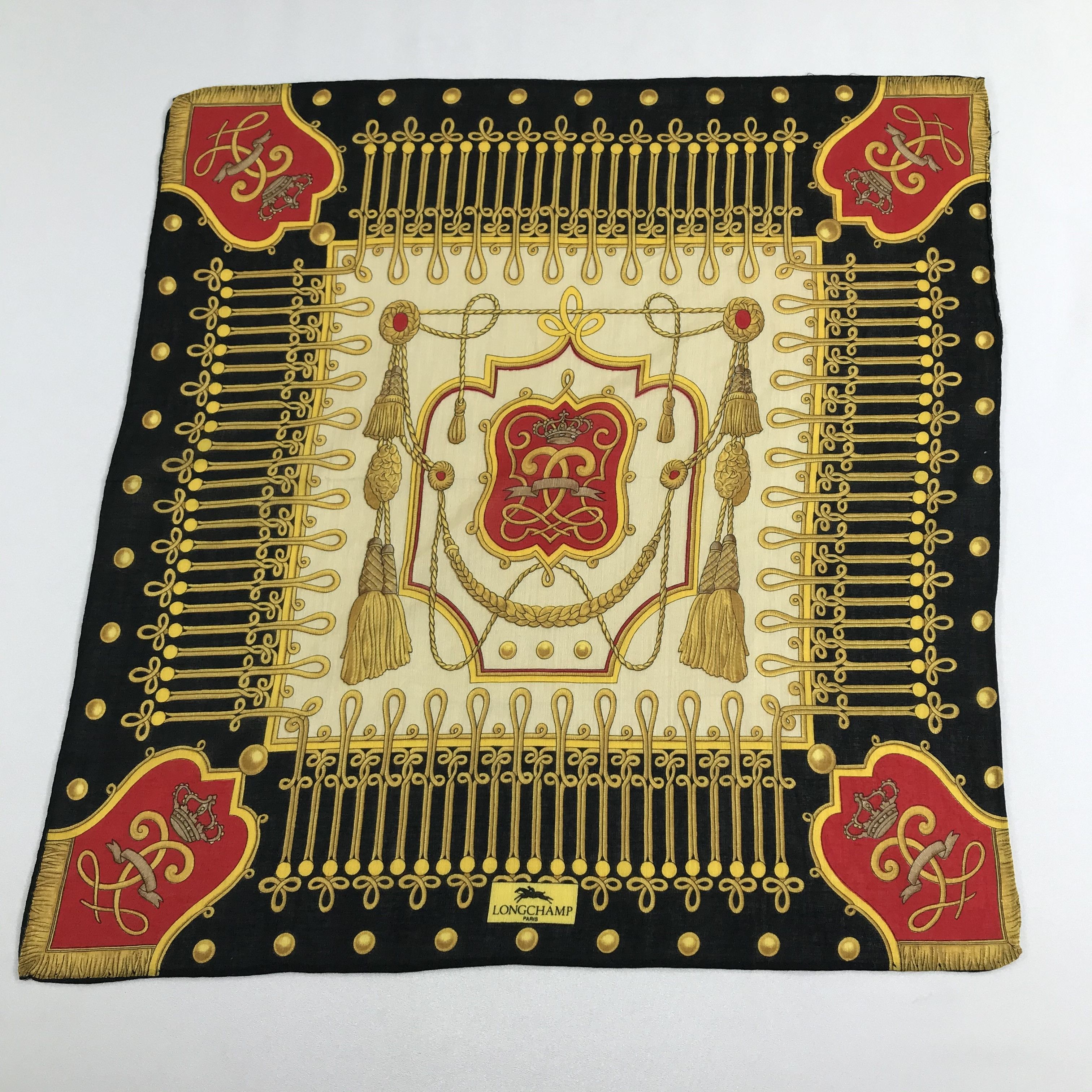 Longchamp Longchamp Luxury Handkerchief Neckerchief Bandana H1137 Size ONE SIZE - 2 Thumbnail